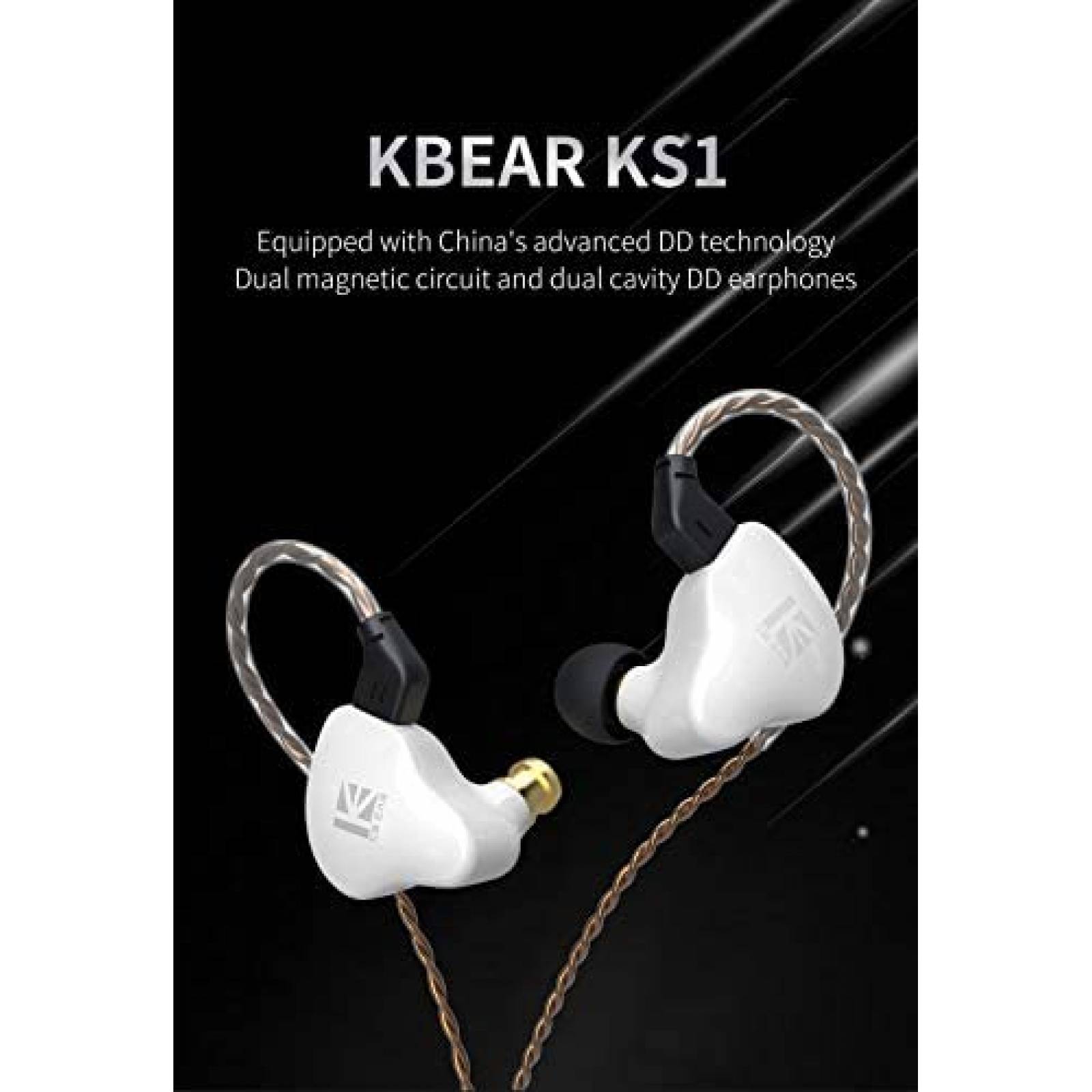 Auriculares HIFIHEAR KBear KS1 Hifi con Microfono -Blanco