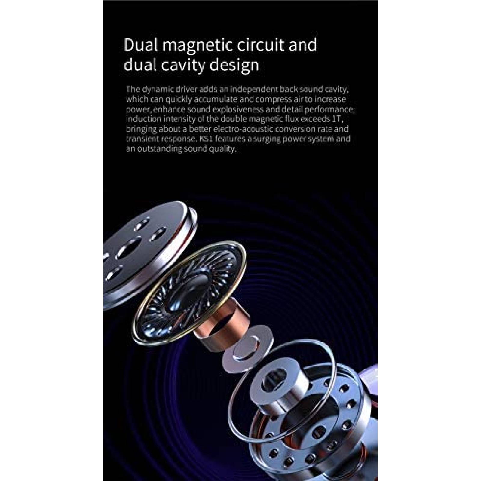 Auriculares HIFIHEAR KBear KS1 Hifi con Microfono -Blanco