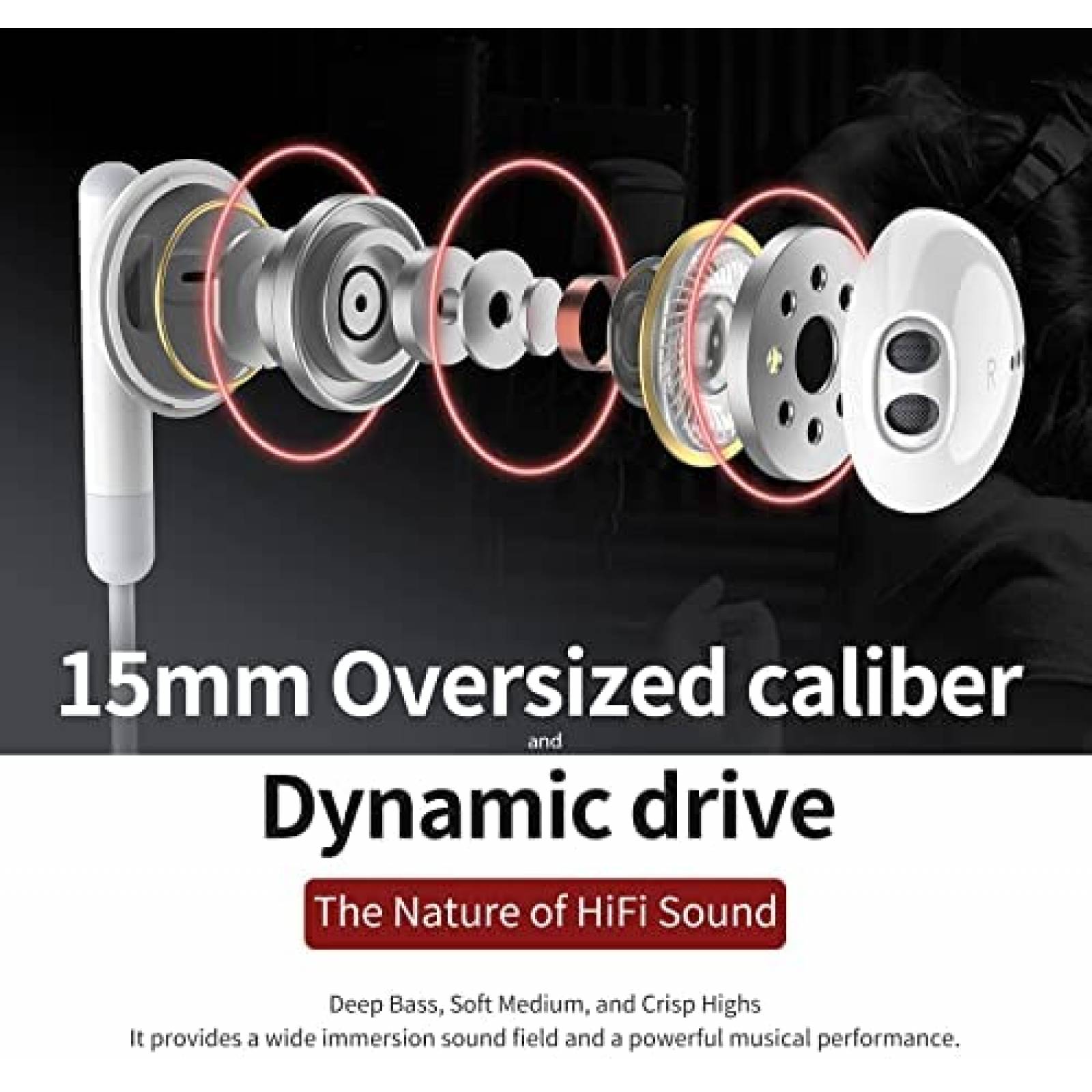 Auriculares Kimwood 3.5mm Cable Con Microfono -Blanco