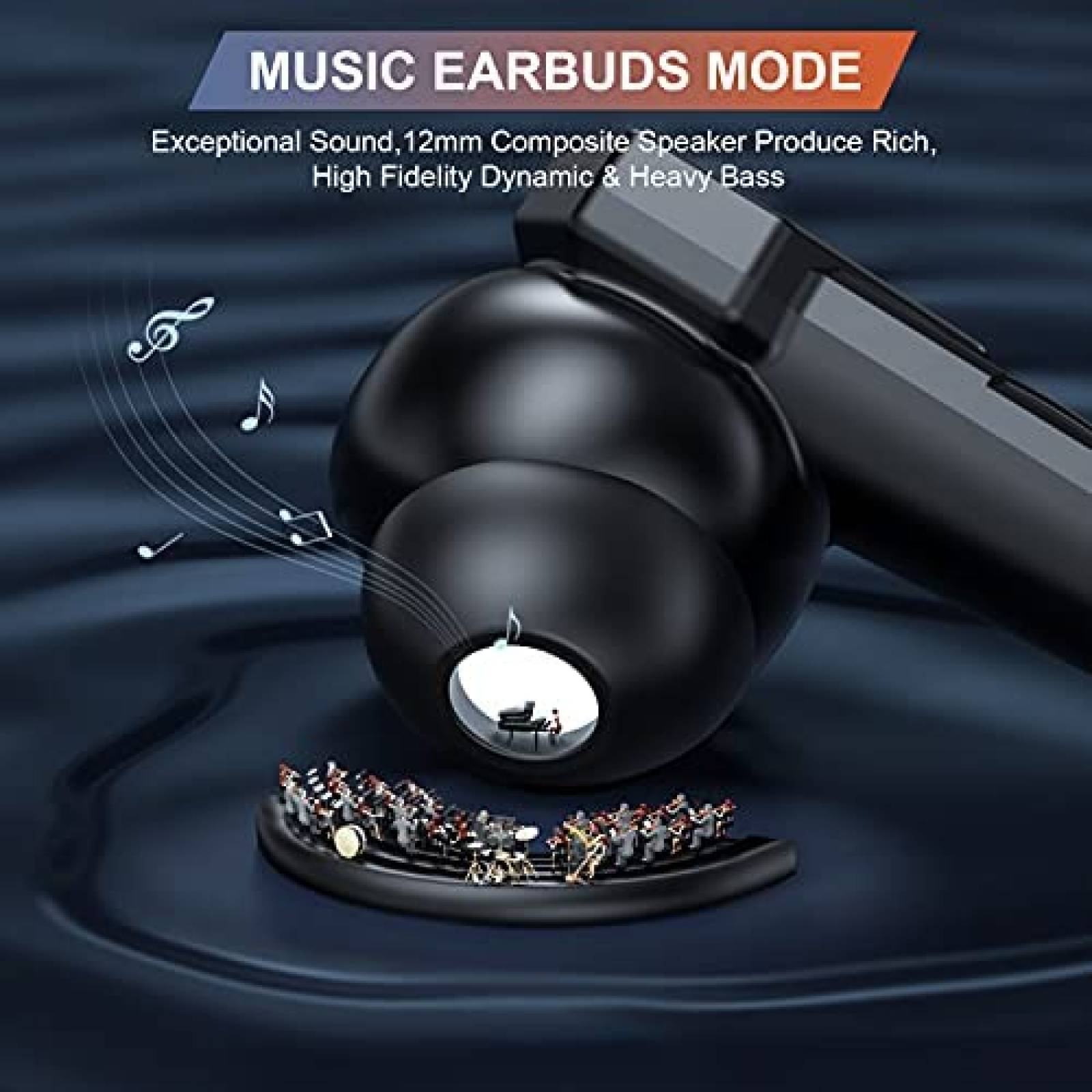 Auriculares Kingstar inalambricos gamer Bluetooth -Negro