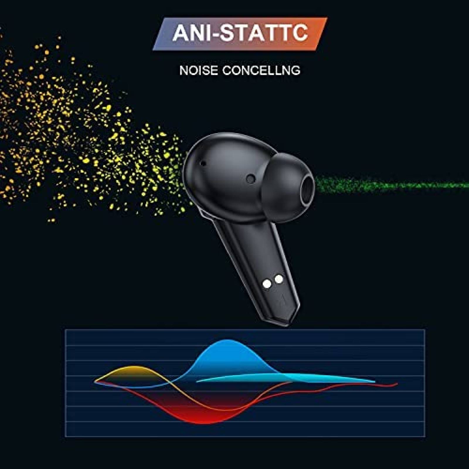 Auriculares Kingstar inalambricos gamer Bluetooth -Negro