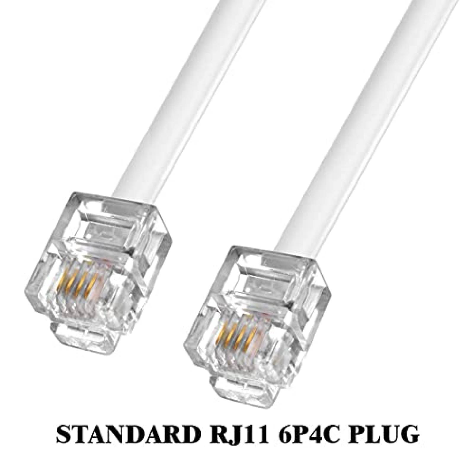 Cable de telefono fijo KINXIYU K-T-50W 50ft enchufe RJ11
