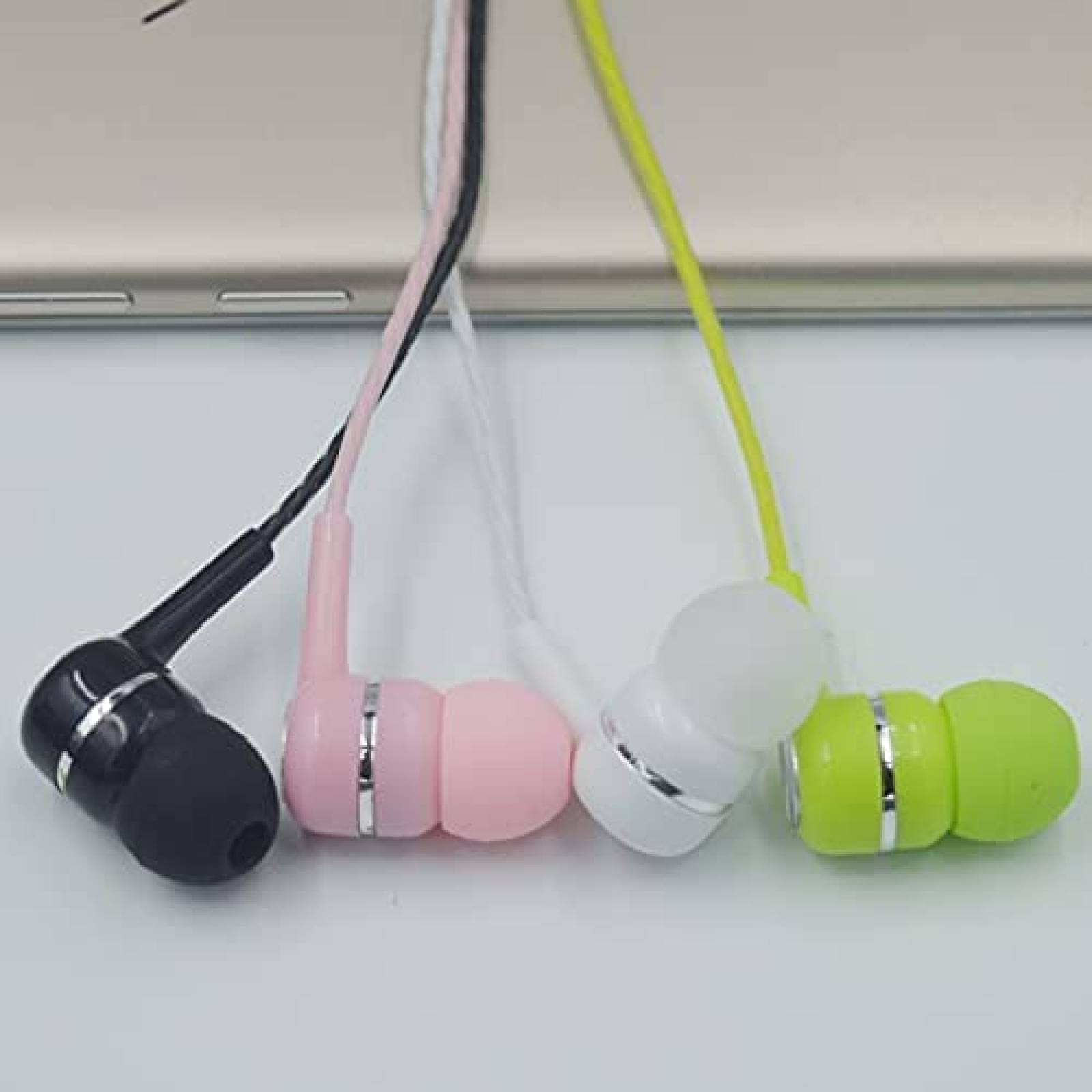 Auriculares KULIANHUI 3.5mm 4 Pzs -Negro/Verde/Rosa/Blanco