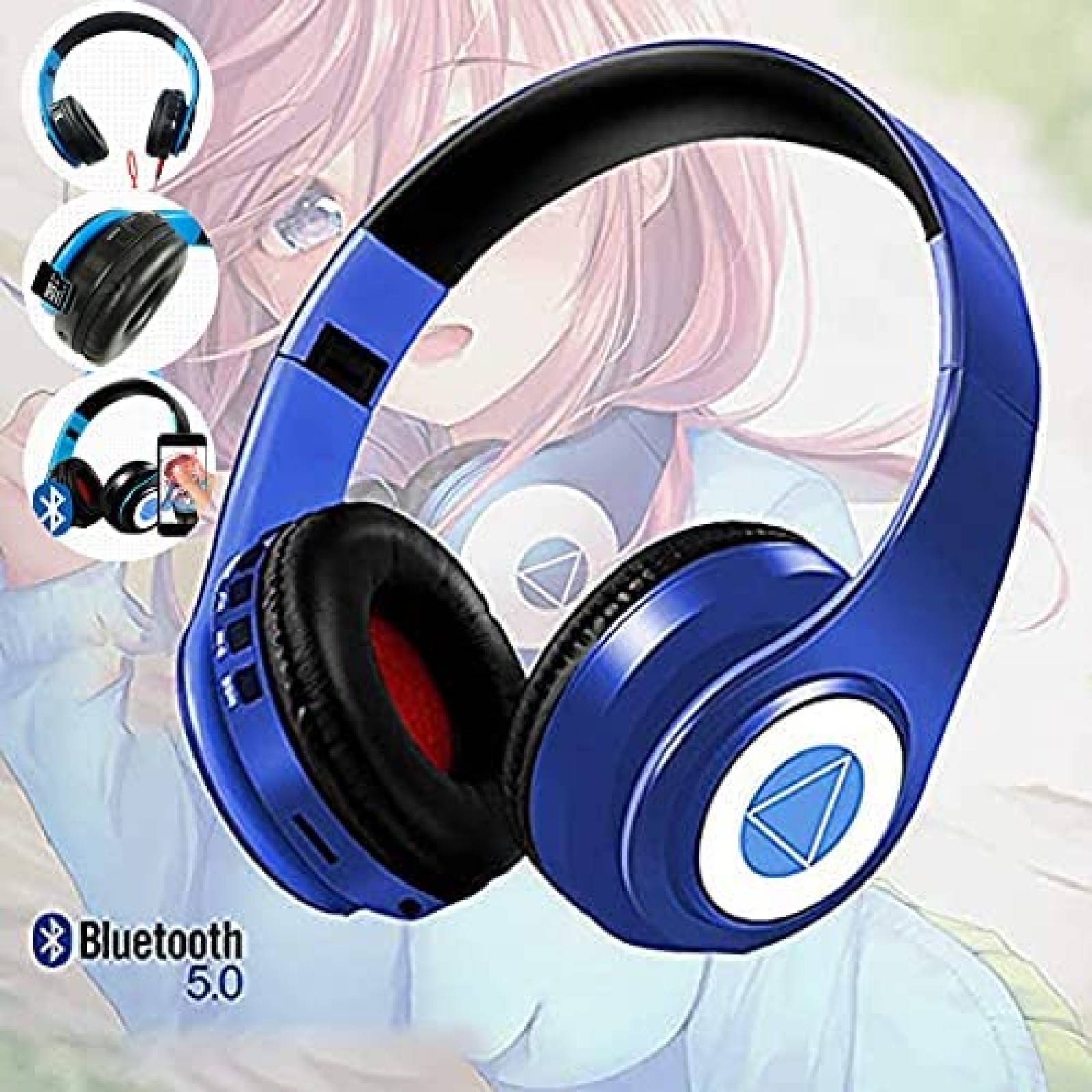 Audifonos de Diadema LFGKeng Nakano Miku Bluetooth -Azul