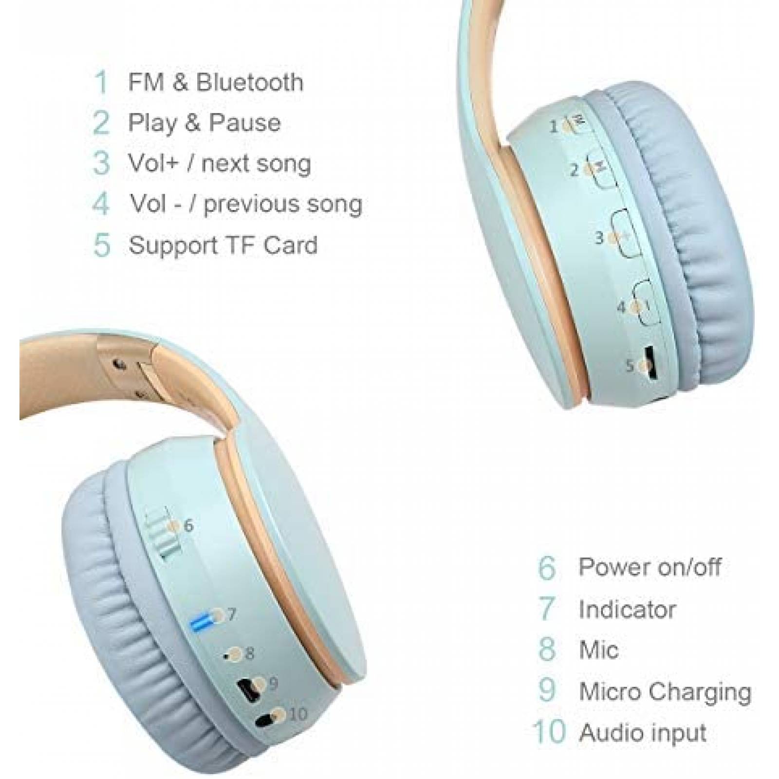 Audifonos LOBKIN Inalambricos Con Cancelacion de Ruido -Azul