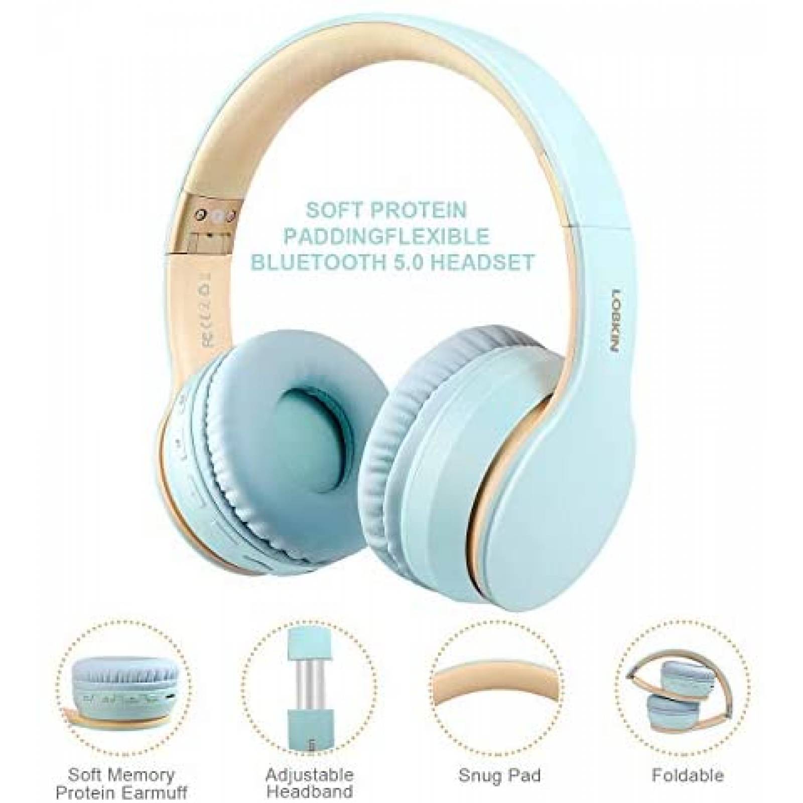 Audifonos LOBKIN Inalambricos Con Cancelacion de Ruido -Azul