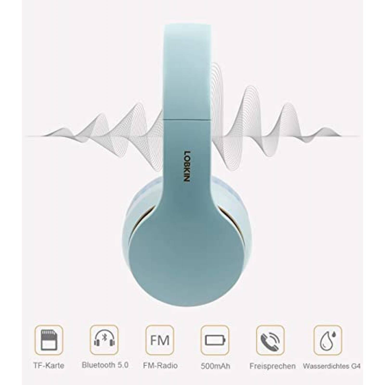 Audifonos LOBKIN Inalambricos Con Cancelacion de Ruido -Azul