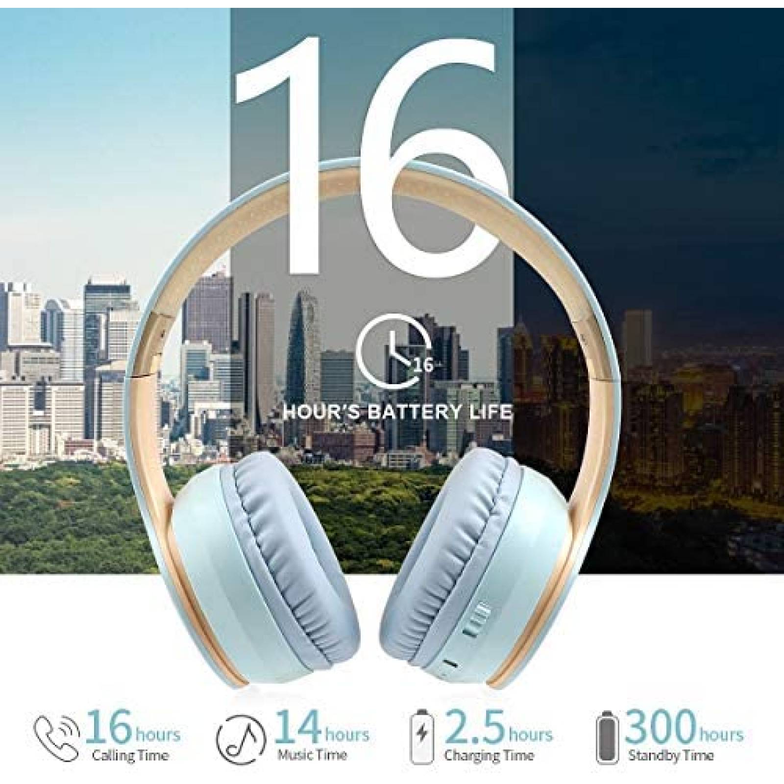 Audifonos LOBKIN Inalambricos Con Cancelacion de Ruido -Azul