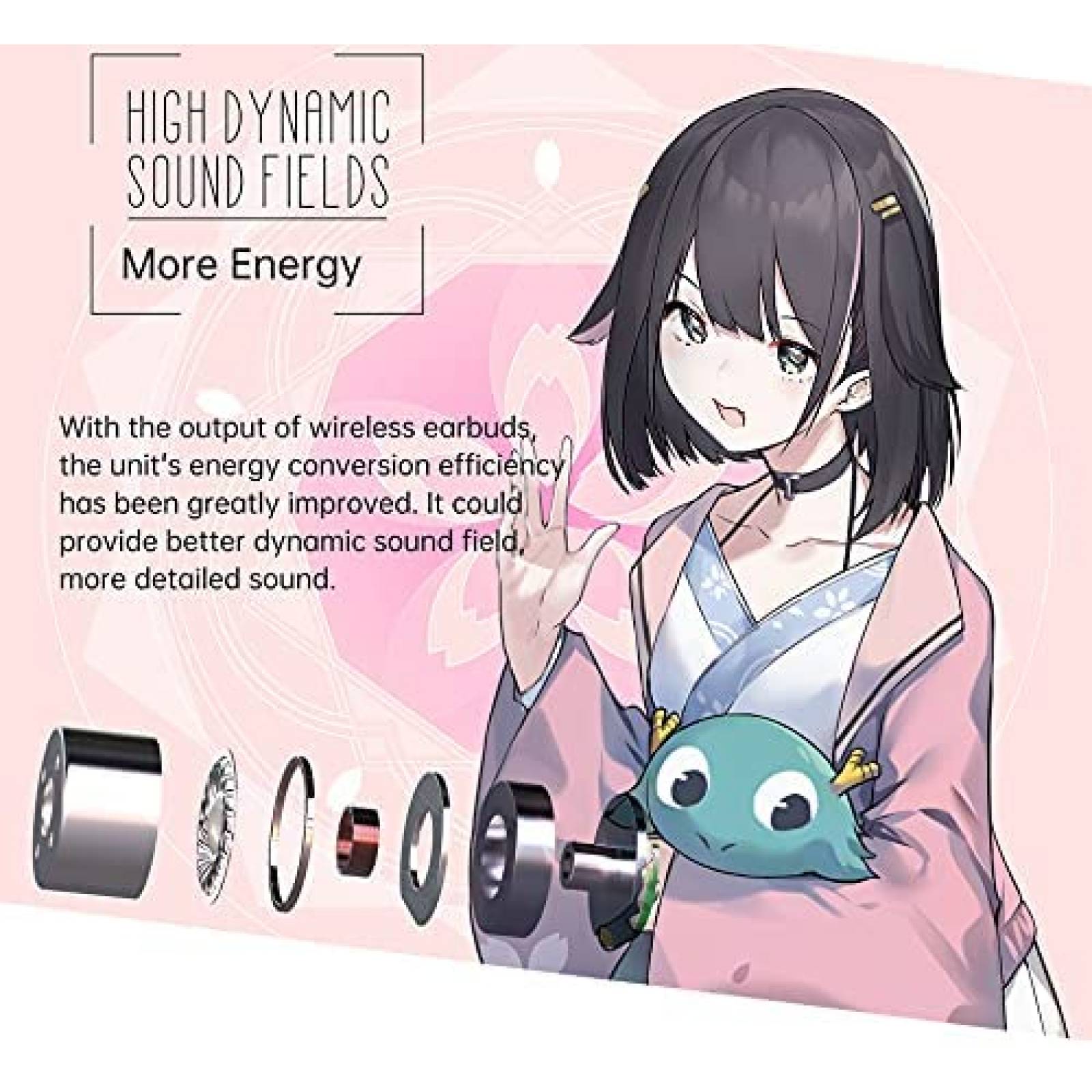 Audifonos inalambricos Moondrop Sparks TWS 5.2 APTX -Negro