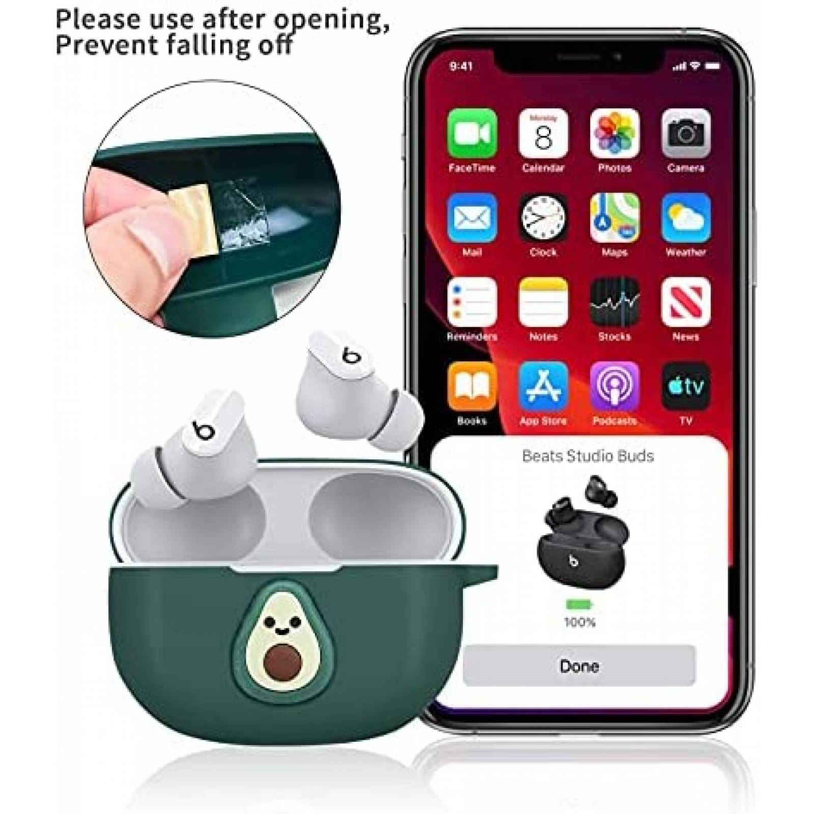 Funda Newseego para Audifonos Beats Studio Buds -Verde