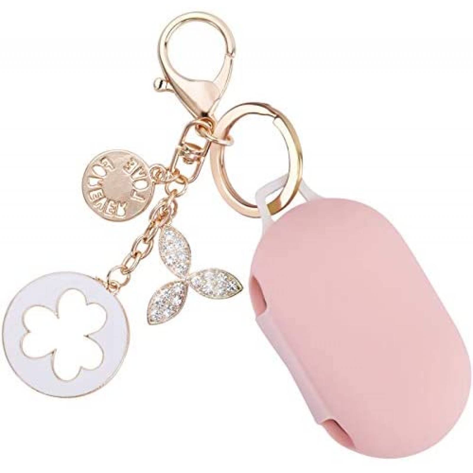 Funda OLEBAND con Llavero para Audifonos Galaxy Buds -Rosa