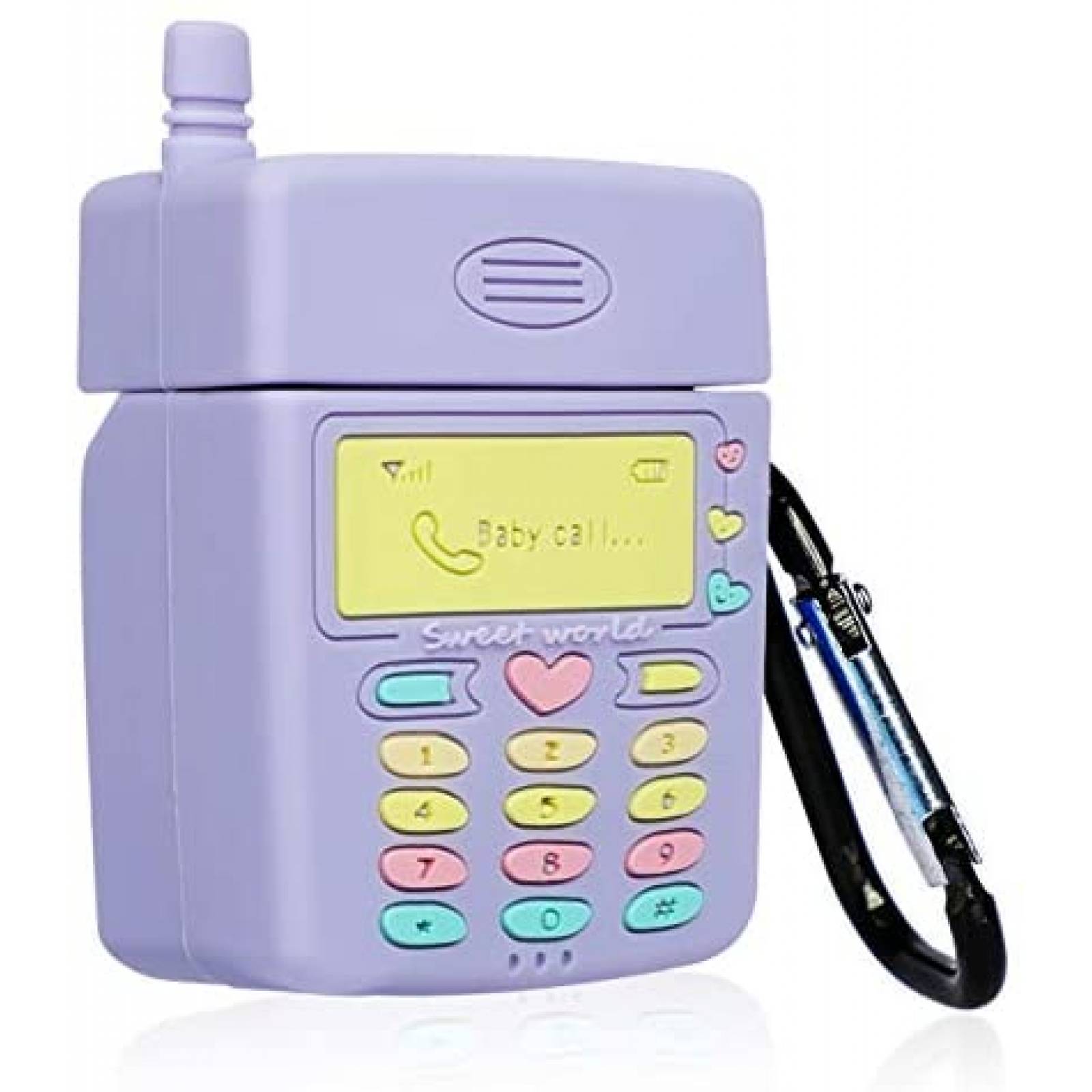Funda para Airpod 2/1 Oqplog 3D de silicona -Morado