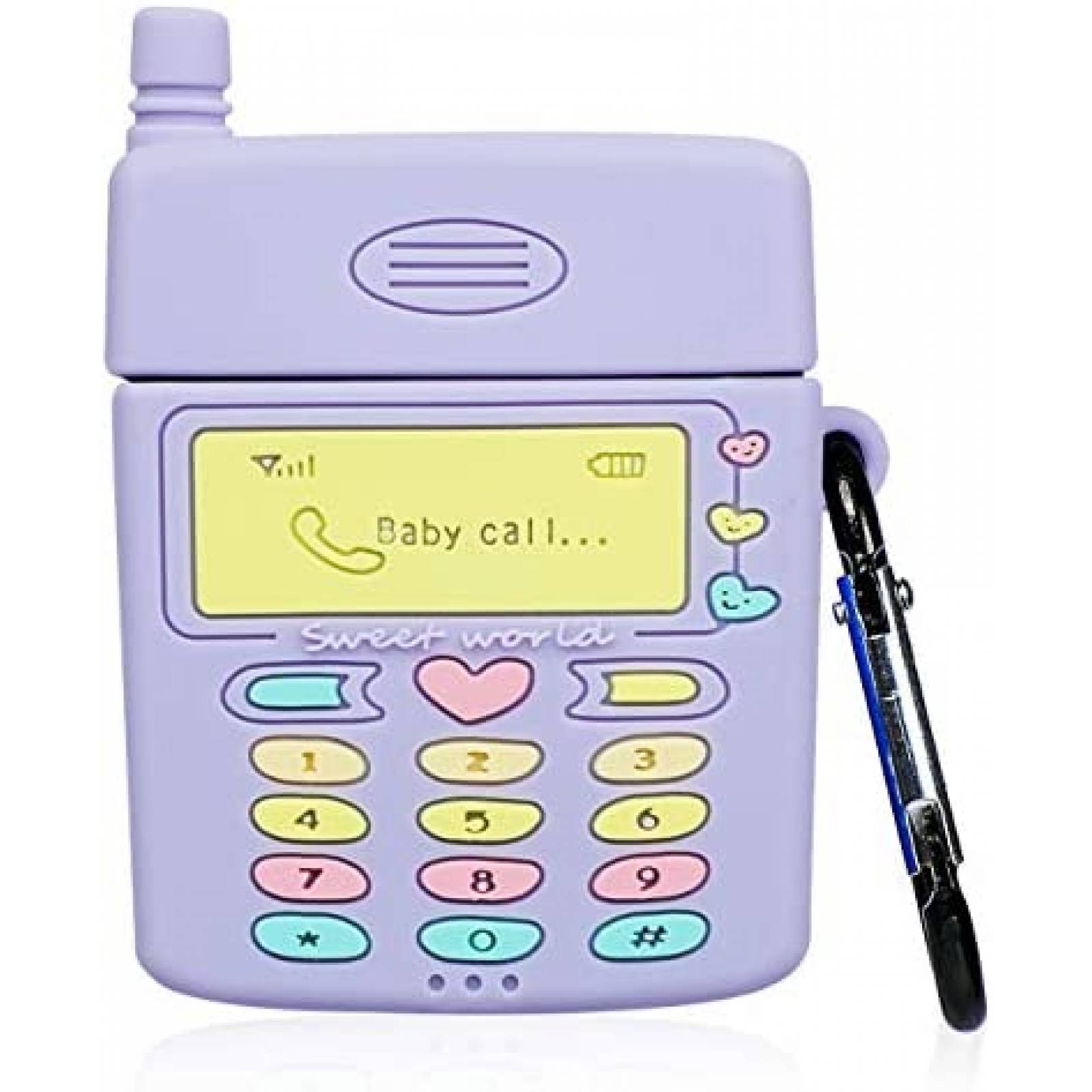 Funda para Airpod 2/1 Oqplog 3D de silicona -Morado