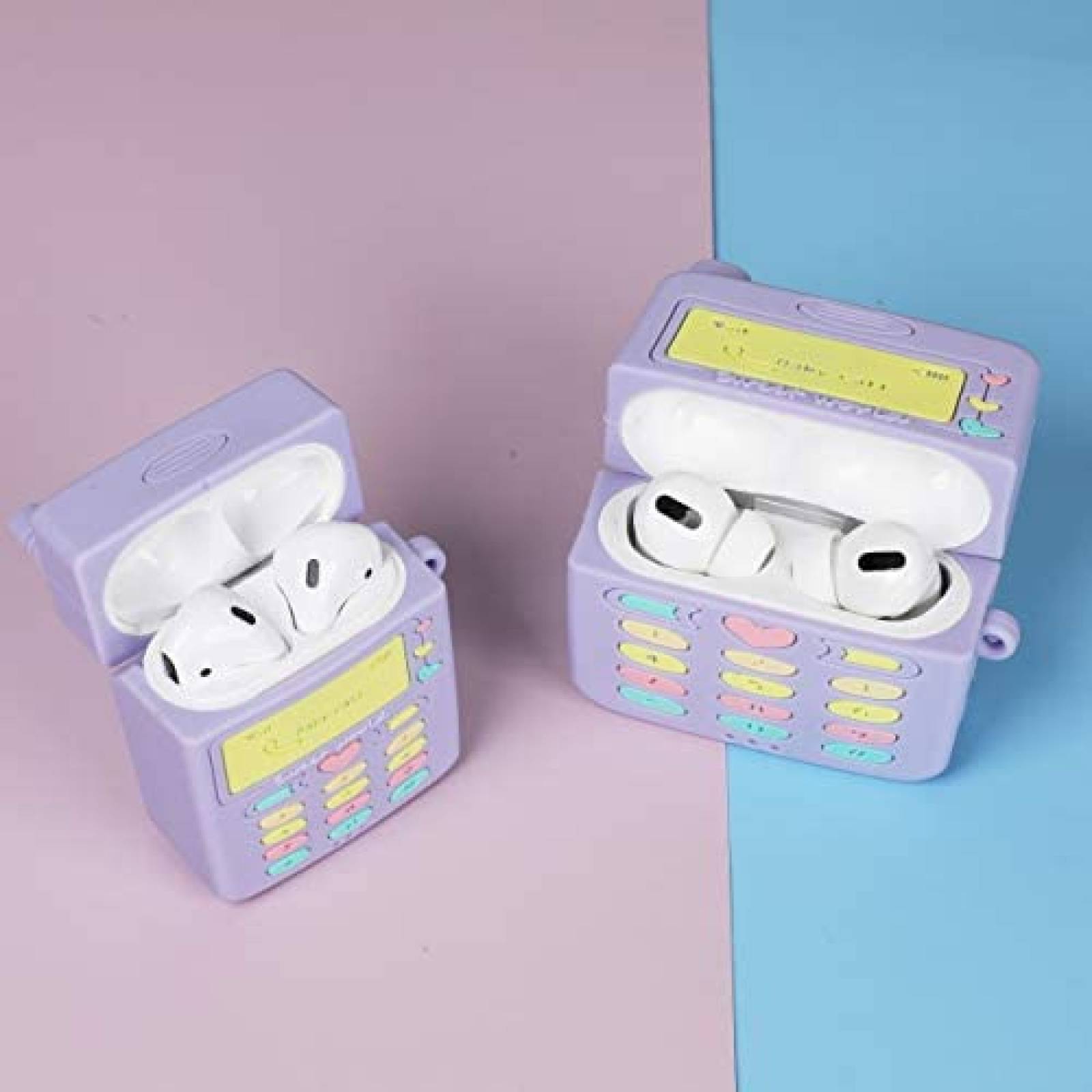 Funda para Airpod 2/1 Oqplog 3D de silicona -Morado