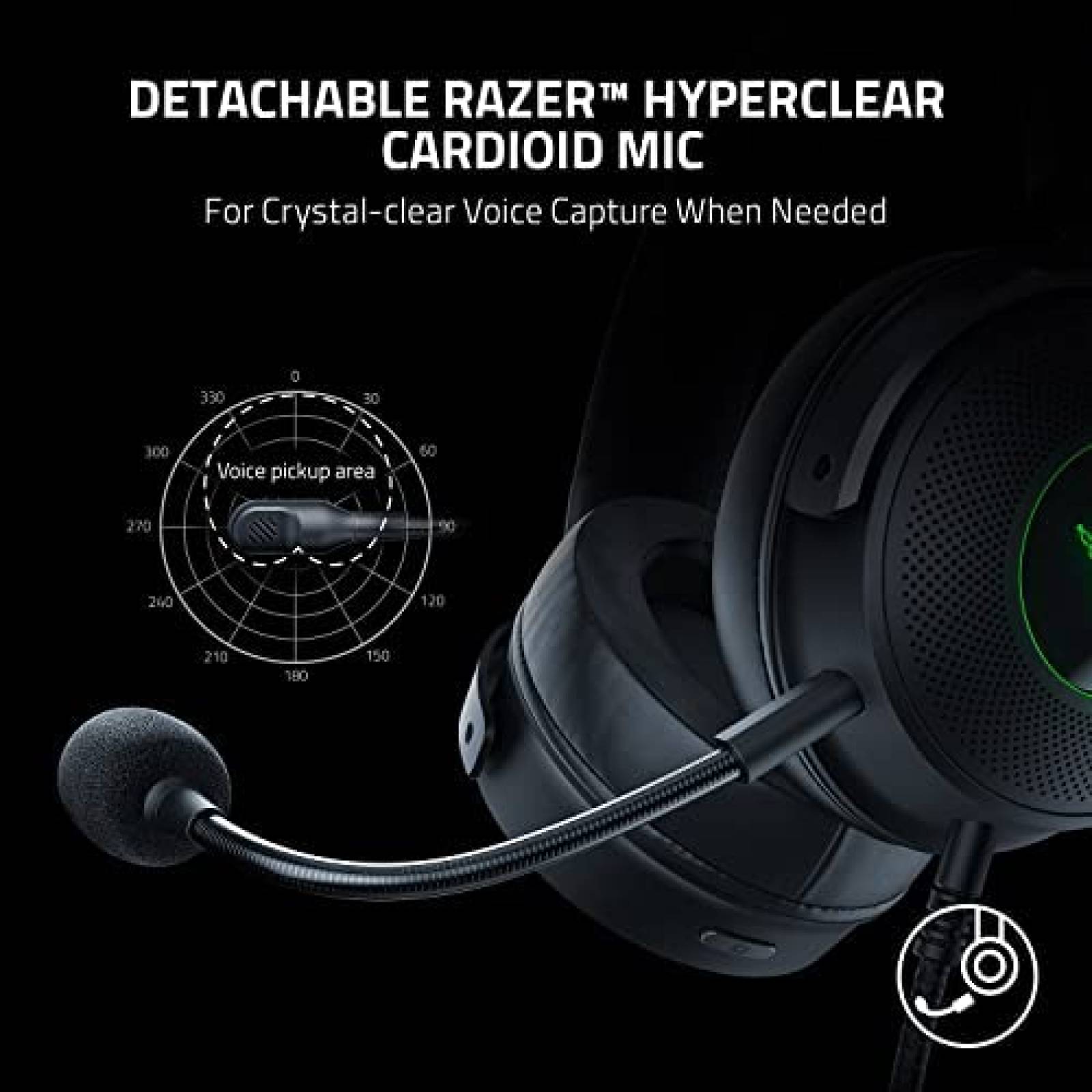 Audifonos de Diadema Razer Kraken V3 de Entrada USB -Negro