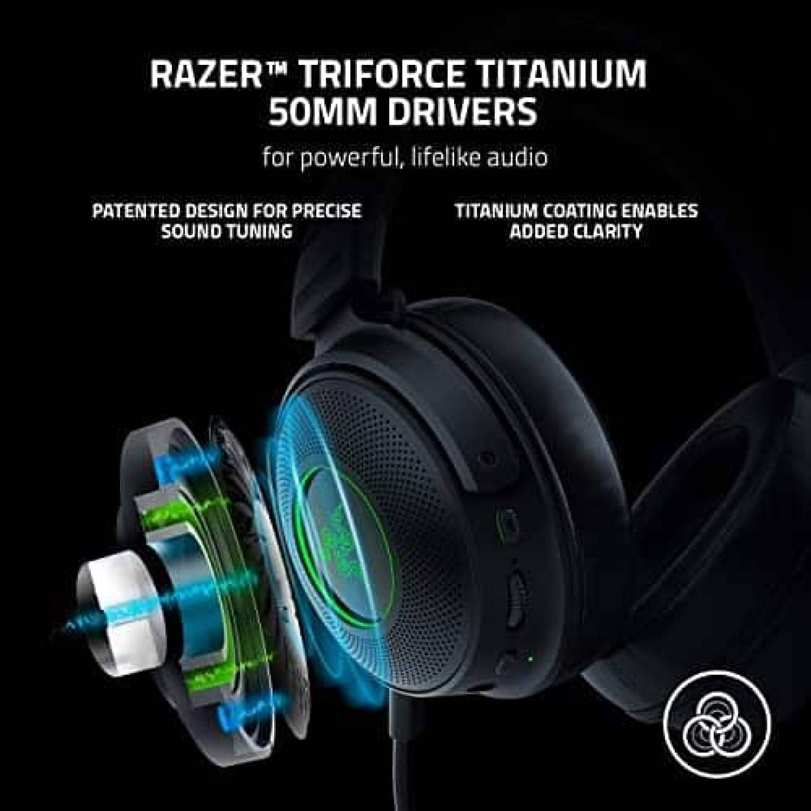 Audifonos Gamer Razer Kraken V3 Pro 50 mm Inalambrico