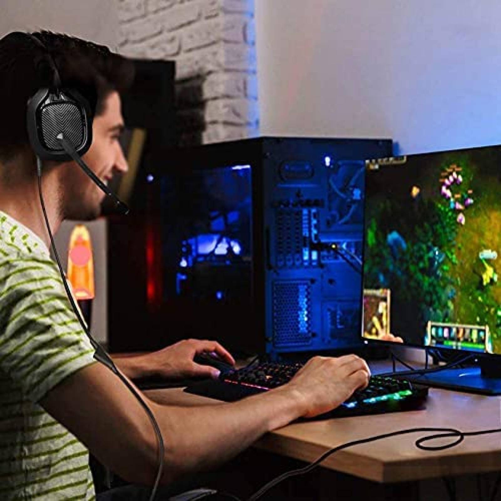 Cable de audio para audifonos A10 SAMERIVER 6FT -Negro