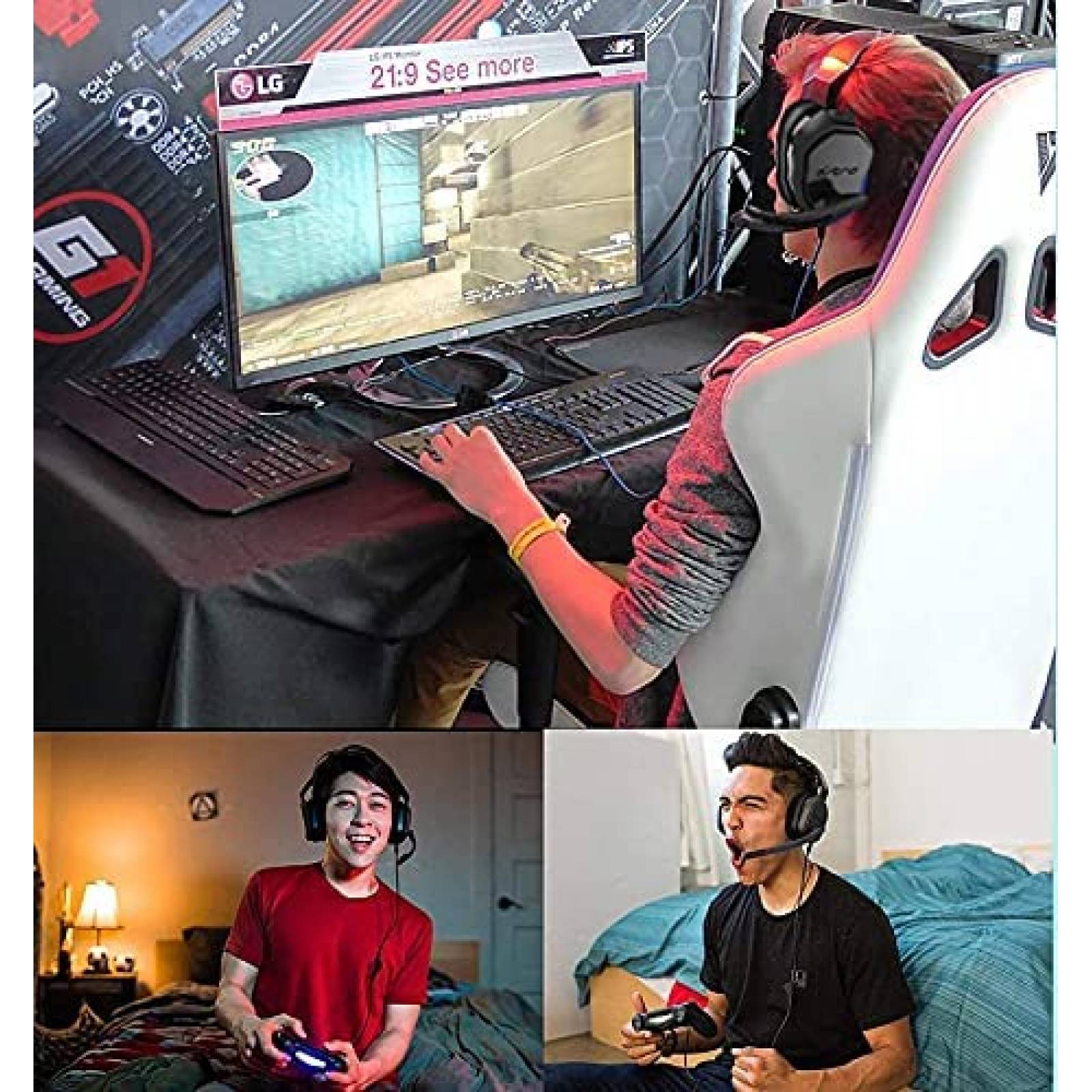 Cable de audio para audifonos A10 SAMERIVER 6FT -Negro