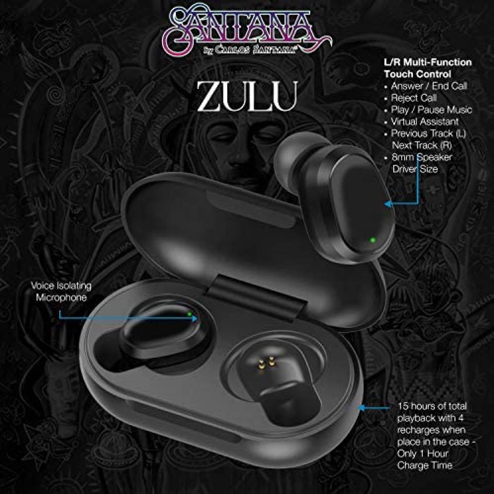 Auriculares SANTANA BY CARLOS SANTANA Bluetooth impermeable