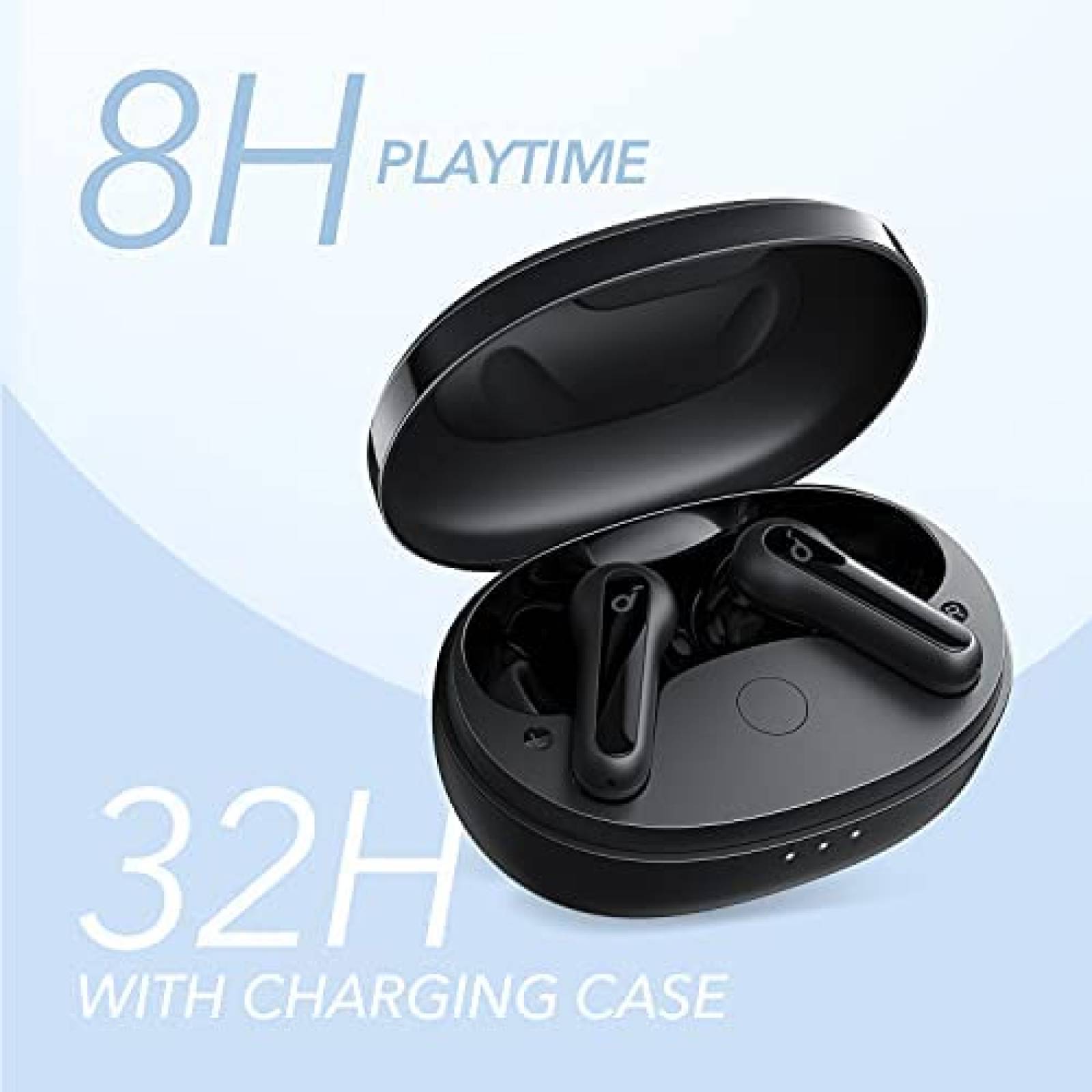 Audifonos Bluetooth Soundcore con Estuche Cargador