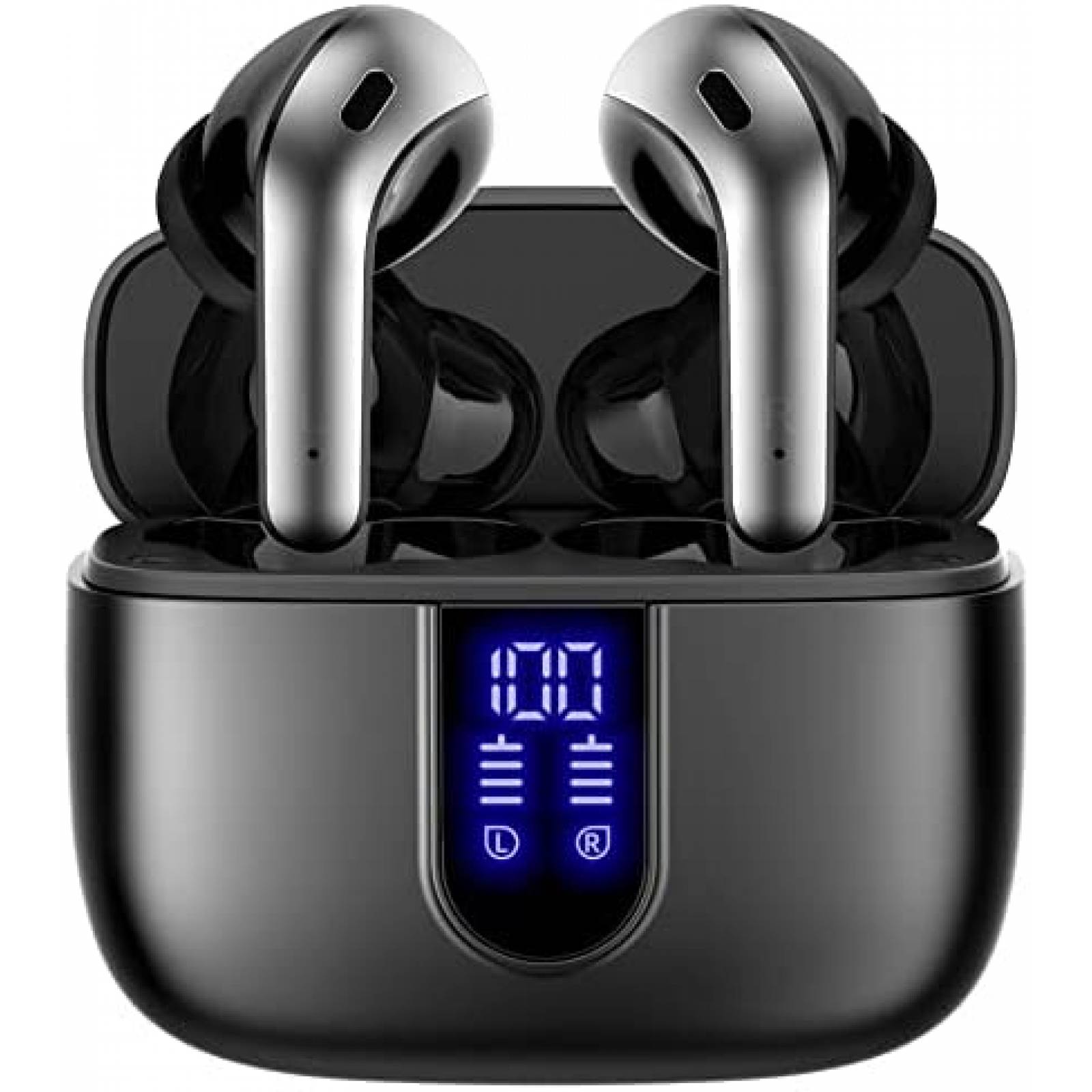 Audifonos Bluetooth TAGRY con Estuche Cargador -Gris