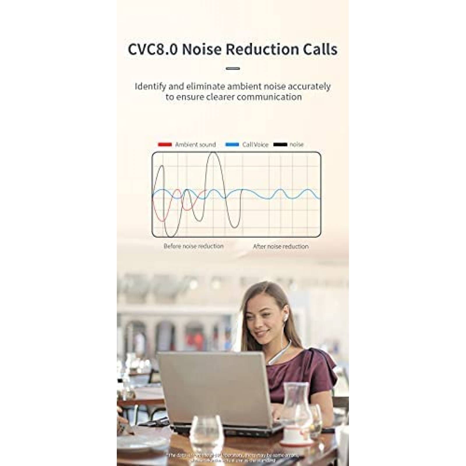 Auriculares TOP Bluetooth con banda para el cuello -Negro