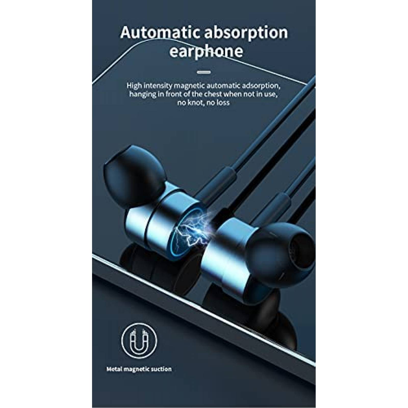 Auriculares TOP Bluetooth con banda para el cuello -Negro