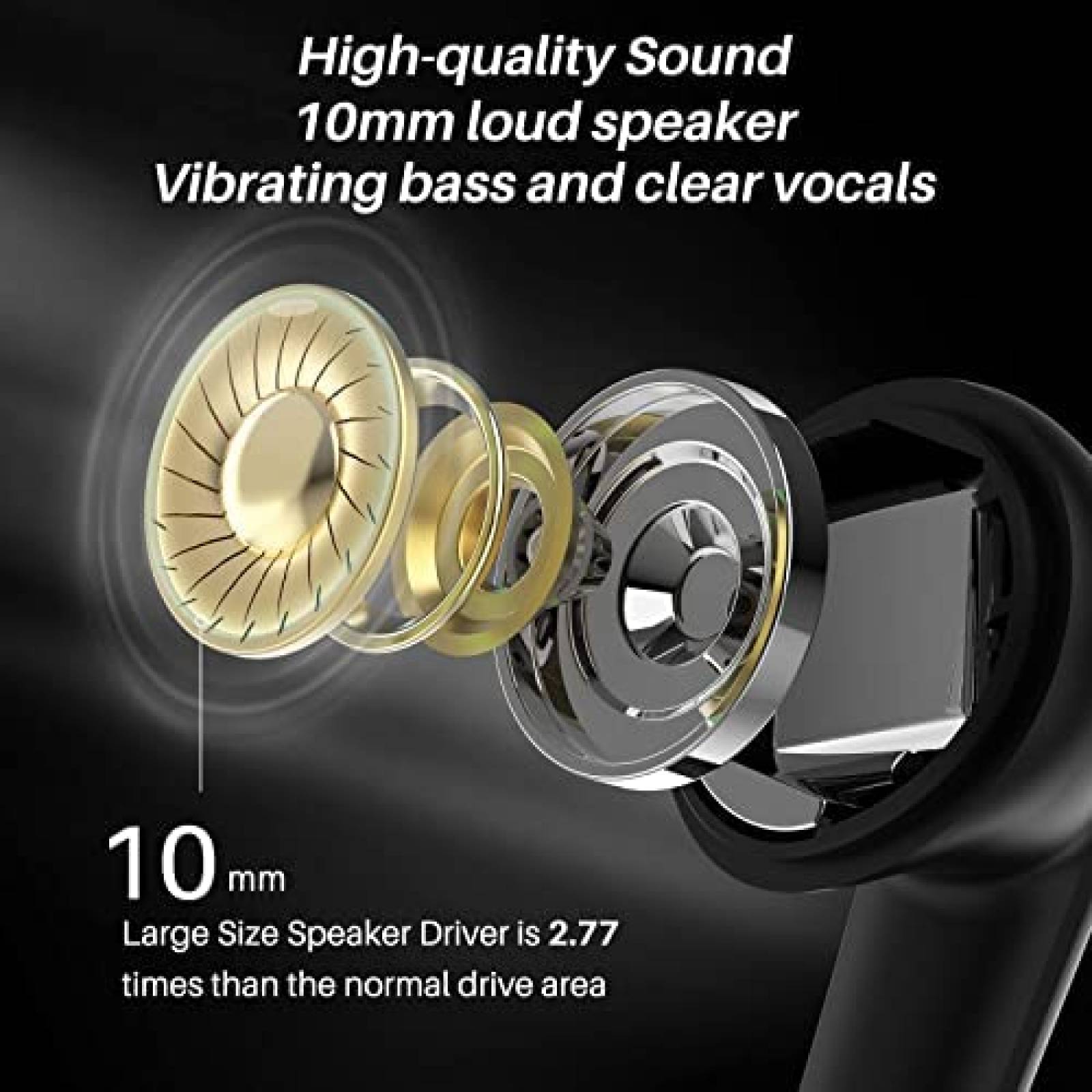 Auriculares TOZO TOZO-G1 Gaming Bluetooth Compatible -Negro