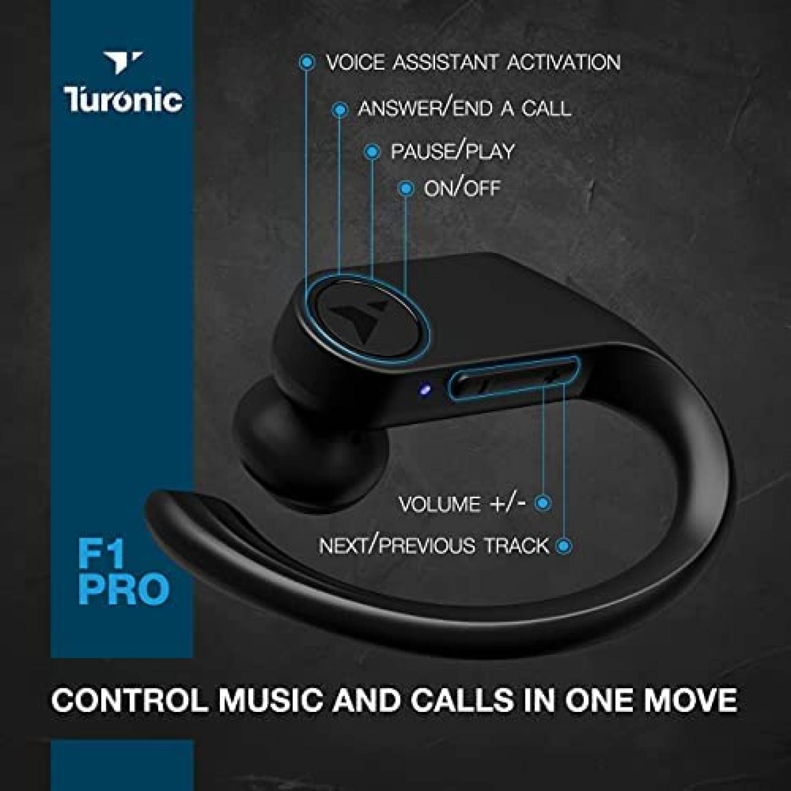 Audifonos Inalambricos Turonic F1 Pro Resistentes al Agua