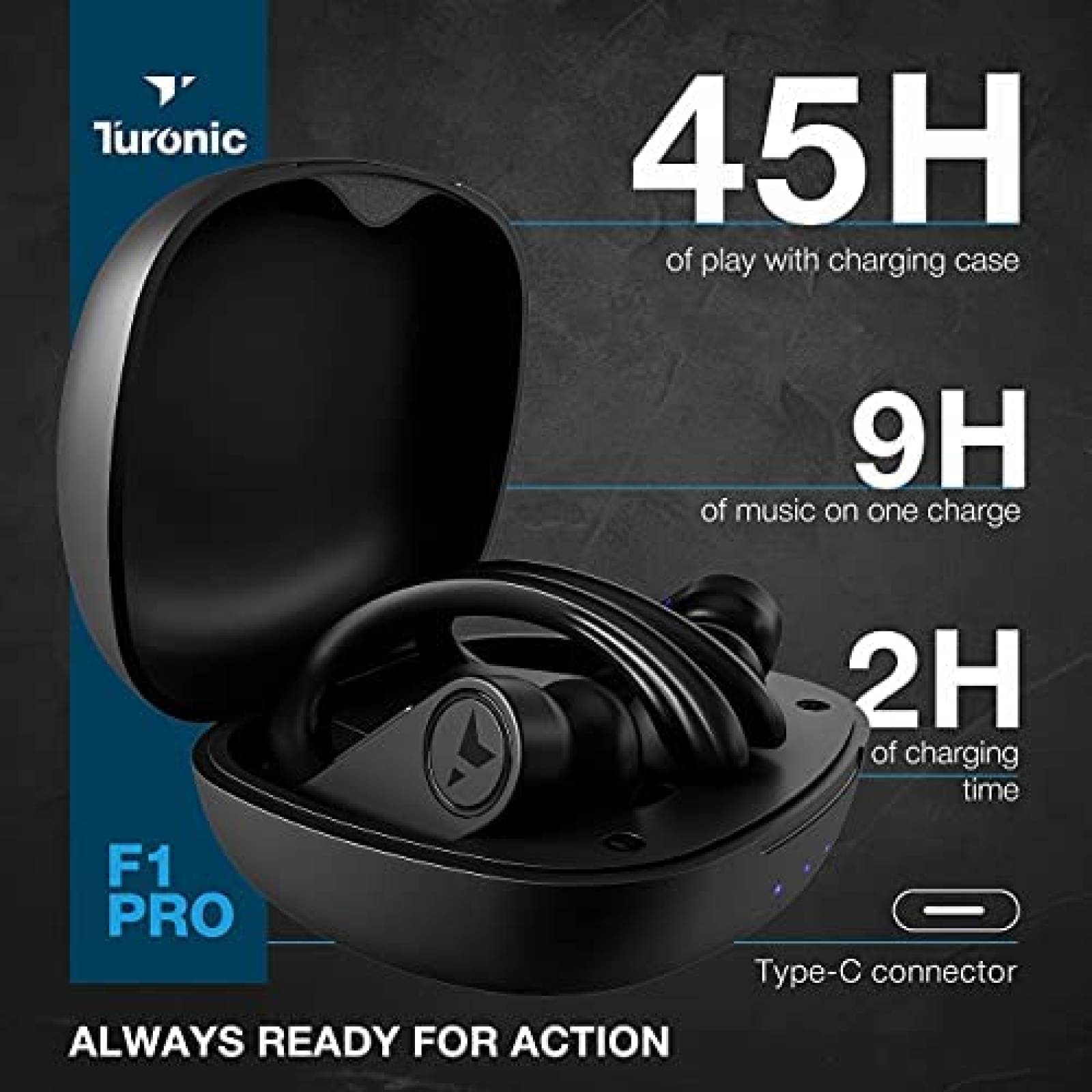 Audifonos Inalambricos Turonic F1 Pro Resistentes al Agua