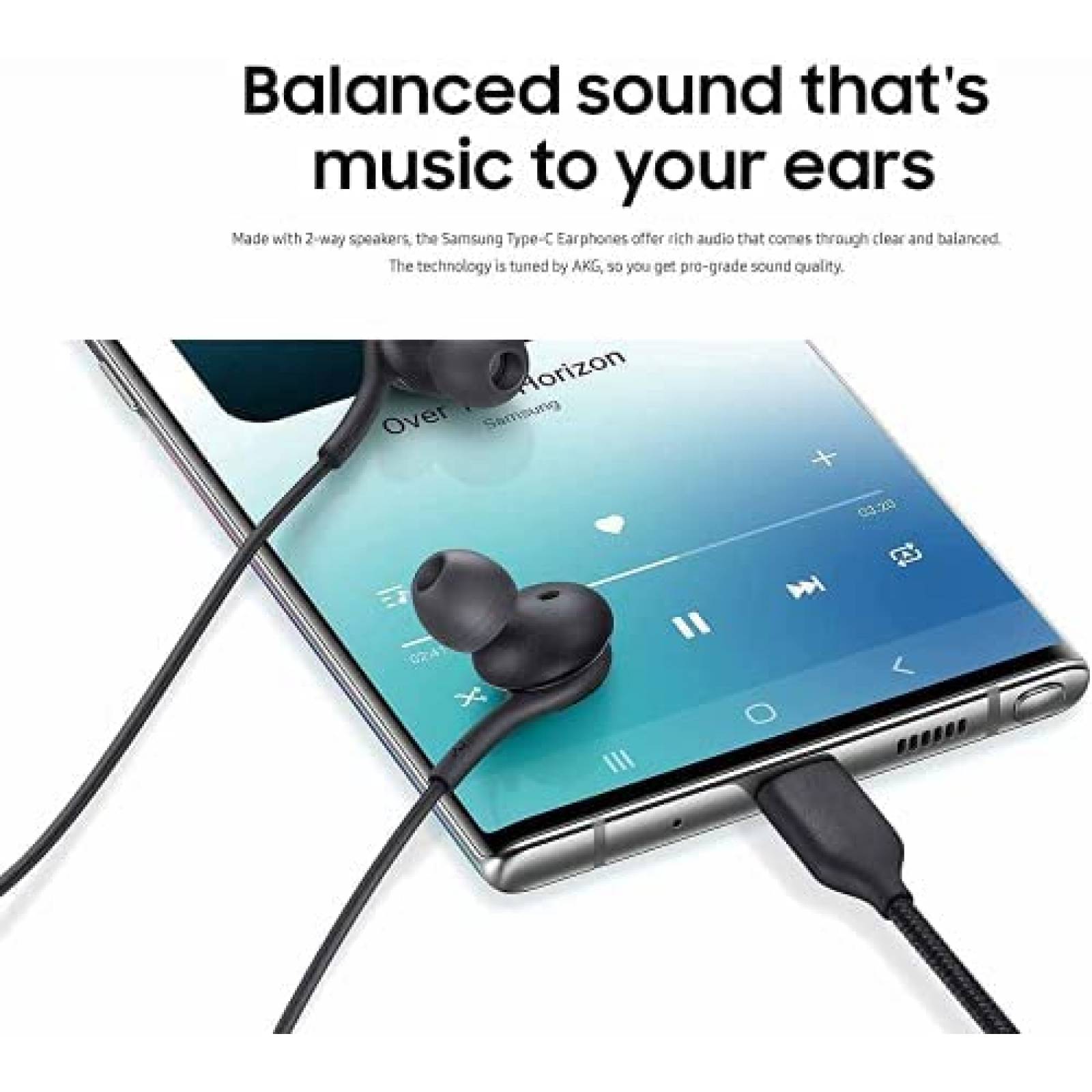 Audifonos UrbanX OEM USB C para Galaxy S10 Lite -Negro