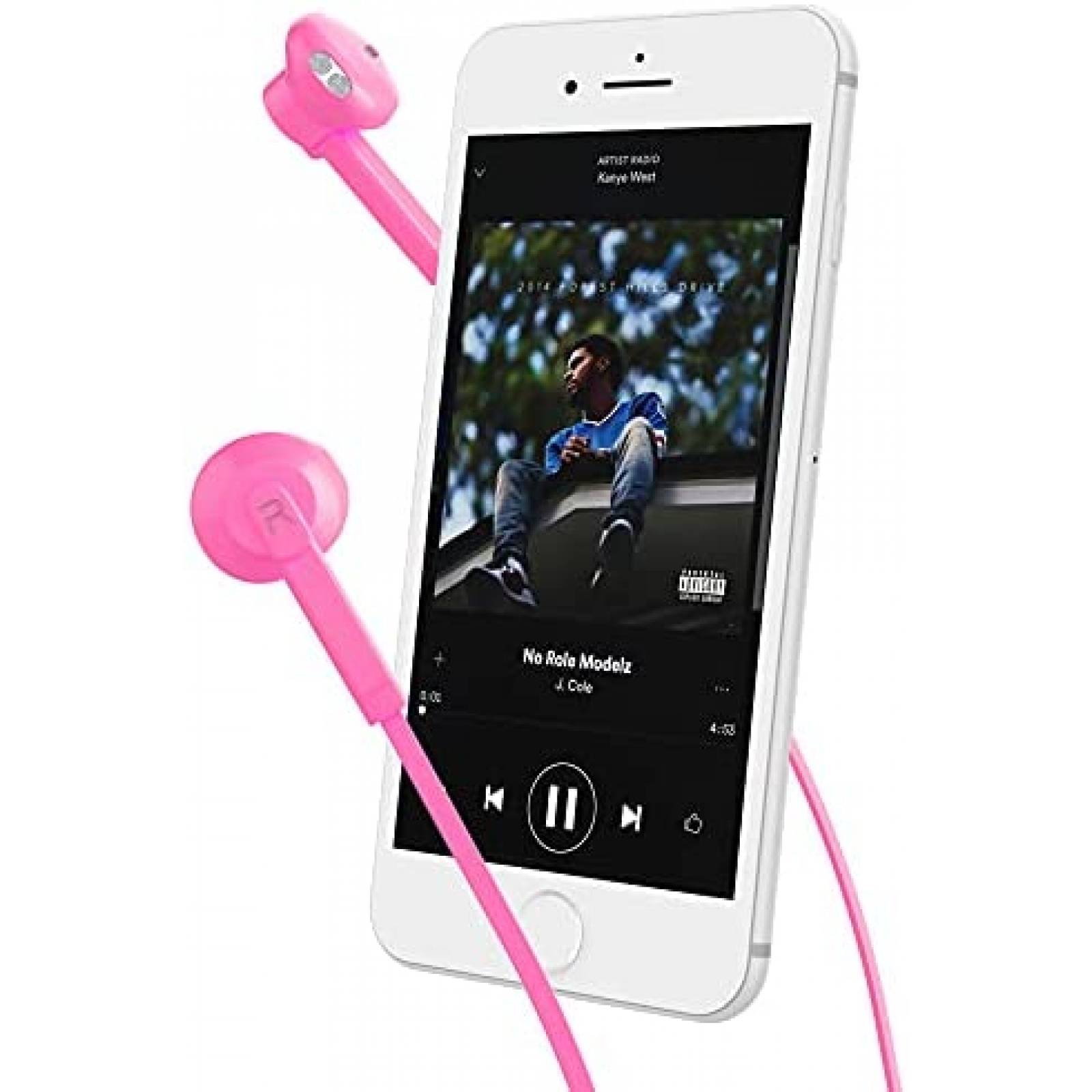Auriculares V-8 2 unidades con microfono In Ear -Rosa