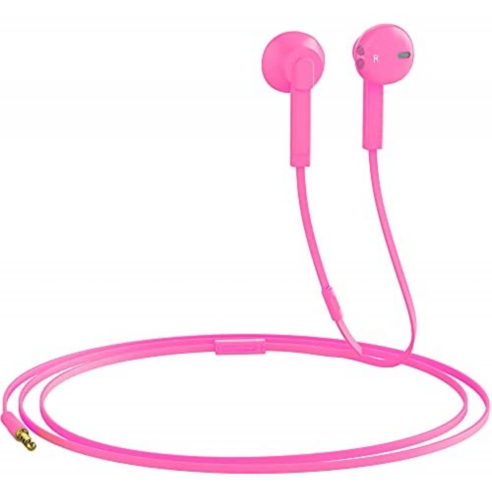 Auriculares V-8 2 unidades con microfono In Ear -Rosa