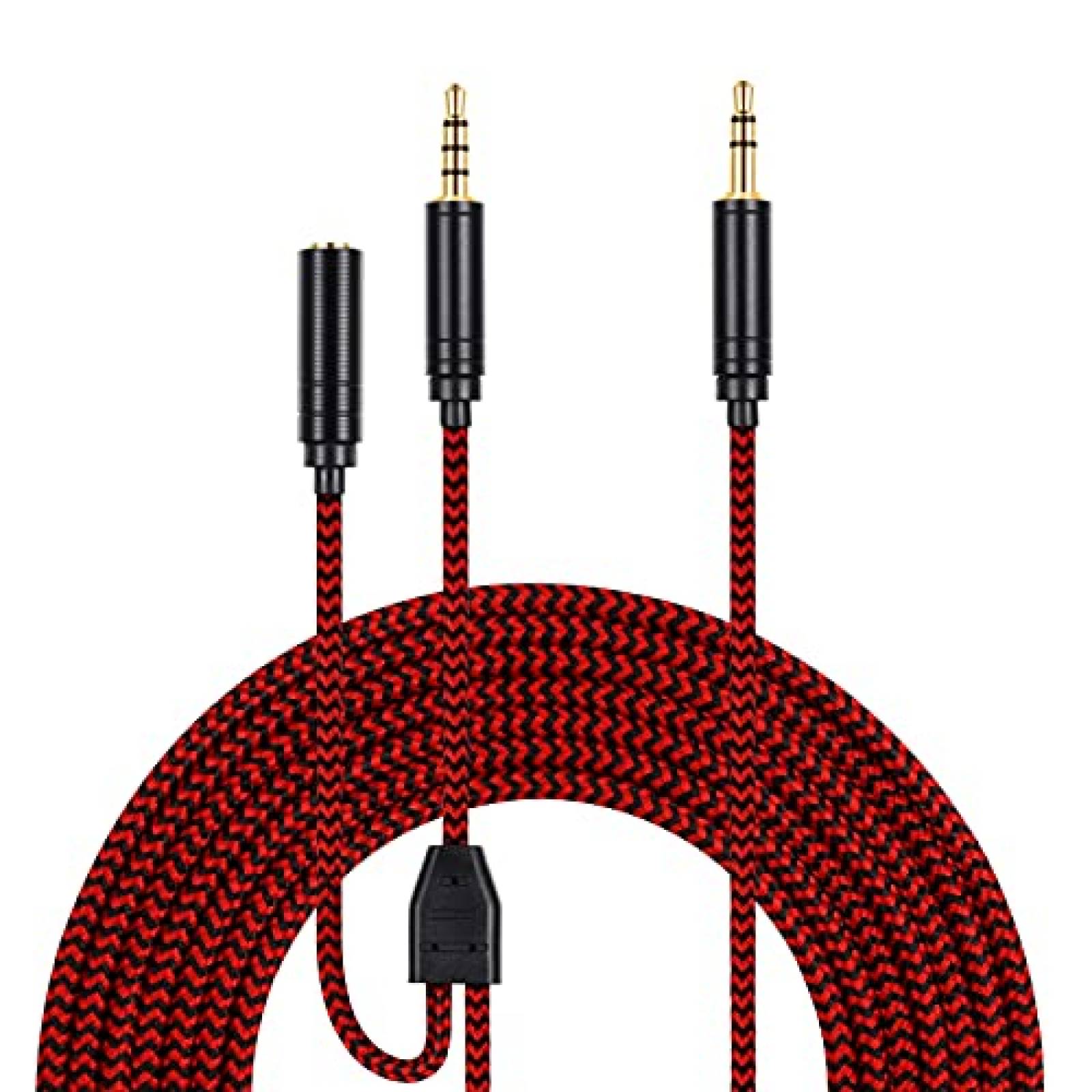 Cable aux macho a hembra Weishan HD60 S 6.6ft de nylon -Rojo