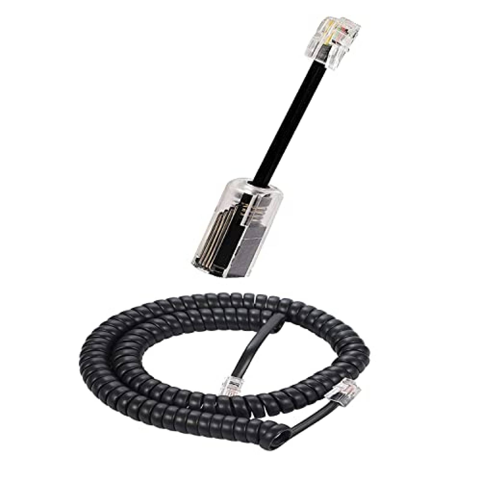 Cable Retractil WNXJSX 1.2ft de Conector RJ11 para Telefono