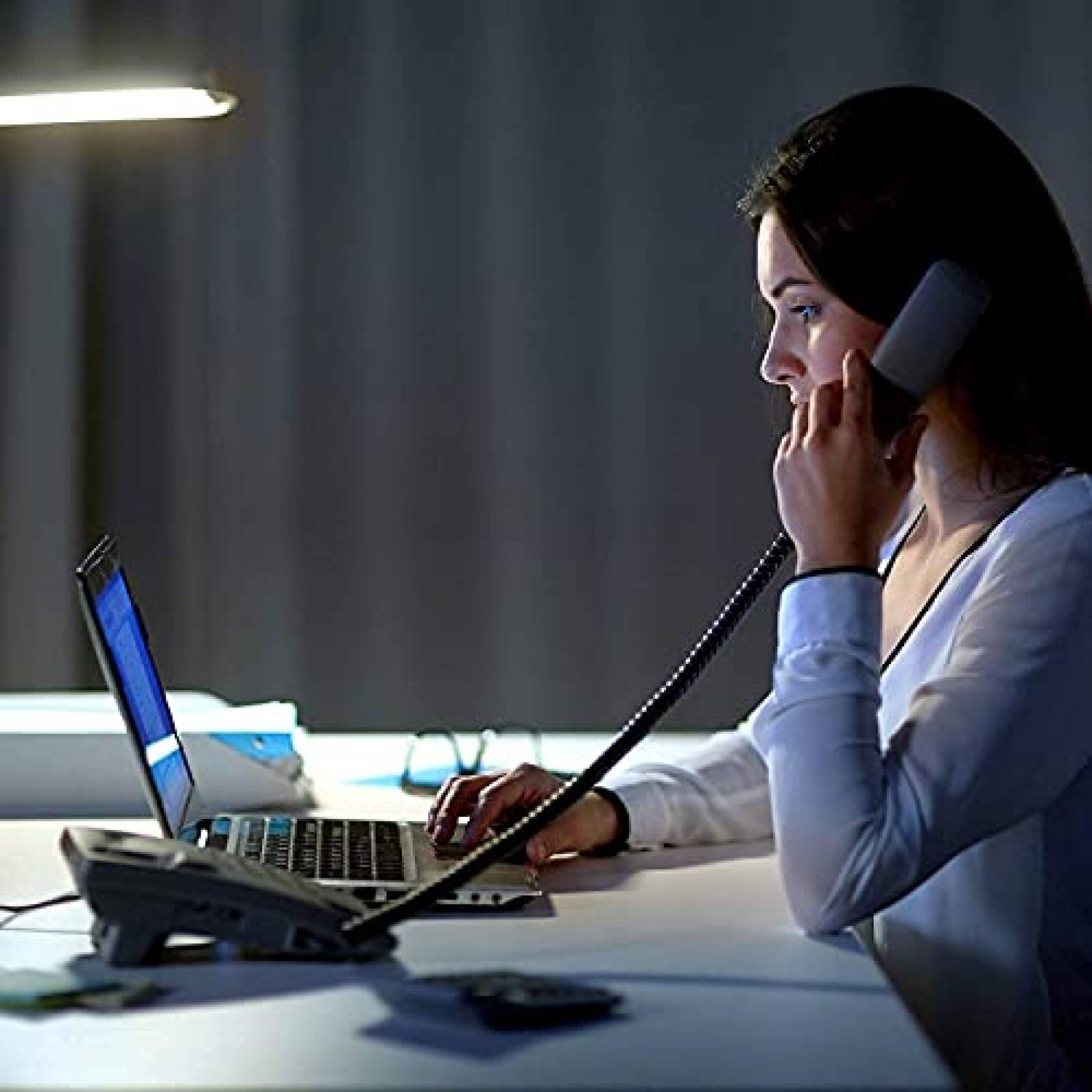 Cable Retractil WNXJSX 1.2ft de Conector RJ11 para Telefono