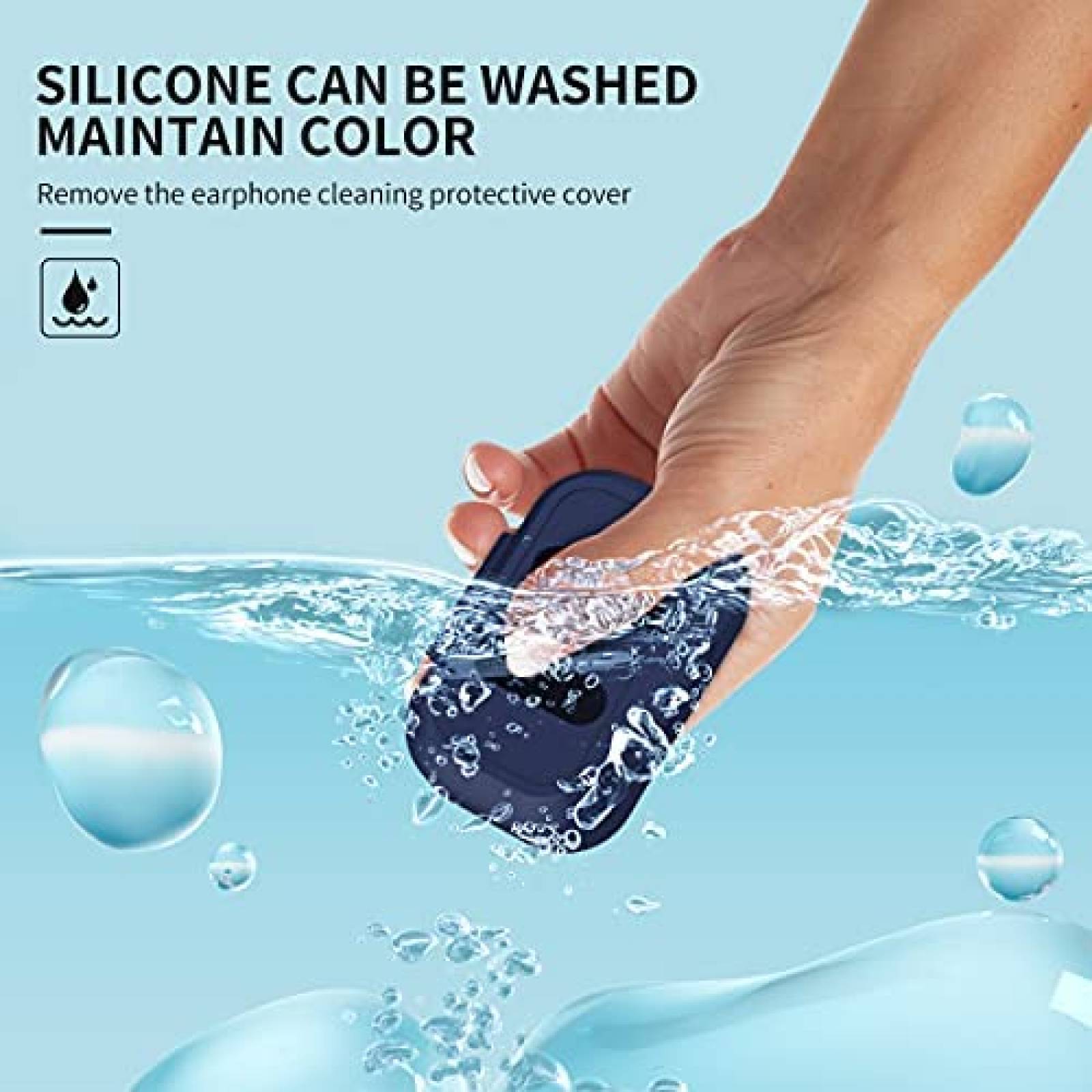 Funda de Silicon WQNIDE para Skullcandy Dime -Azul