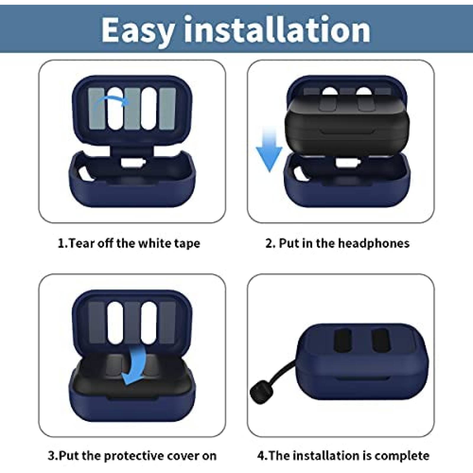 Funda de Silicon WQNIDE para Skullcandy Dime -Azul