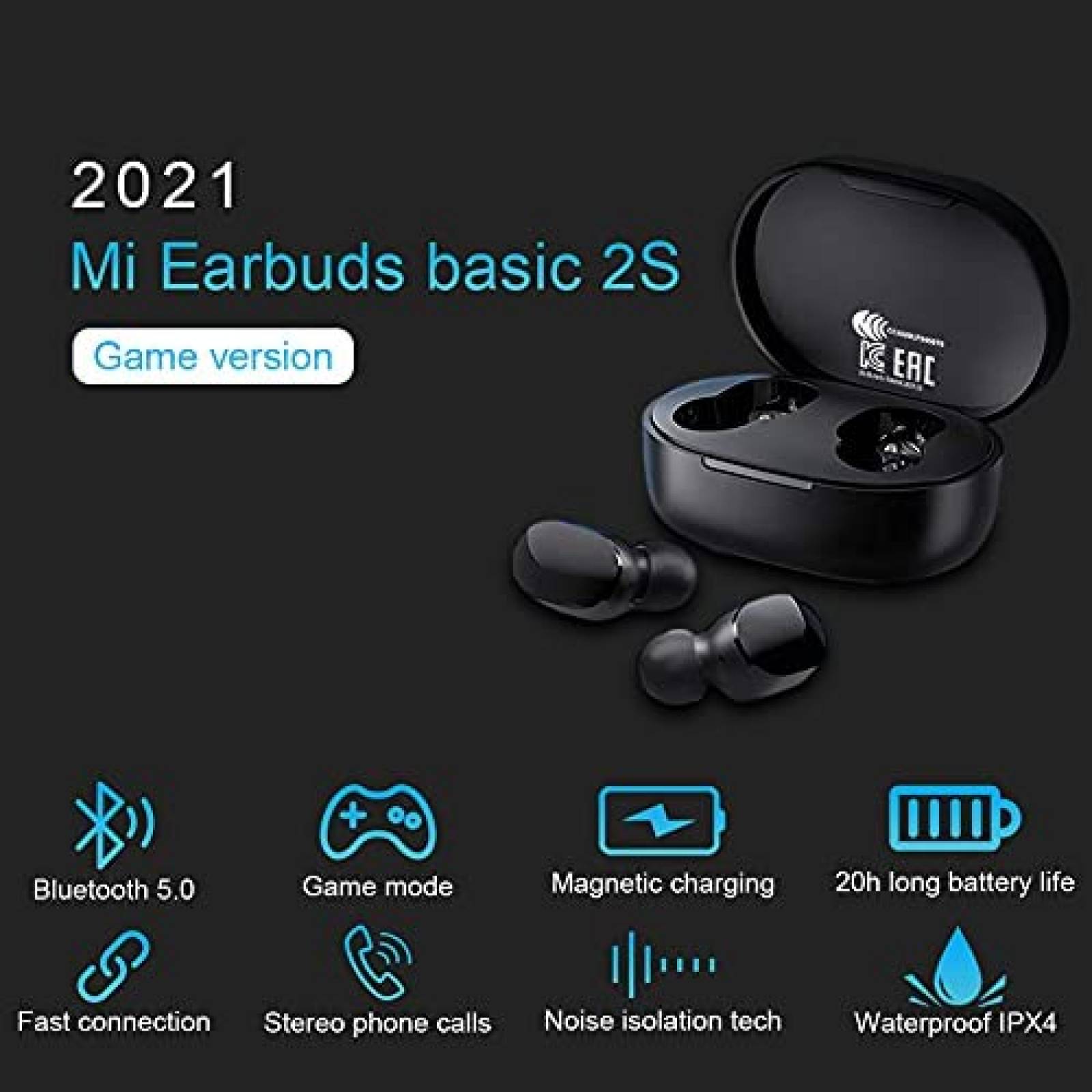 Auriculares Xiaomi Mi True inalambricos basicos 2S -Negro