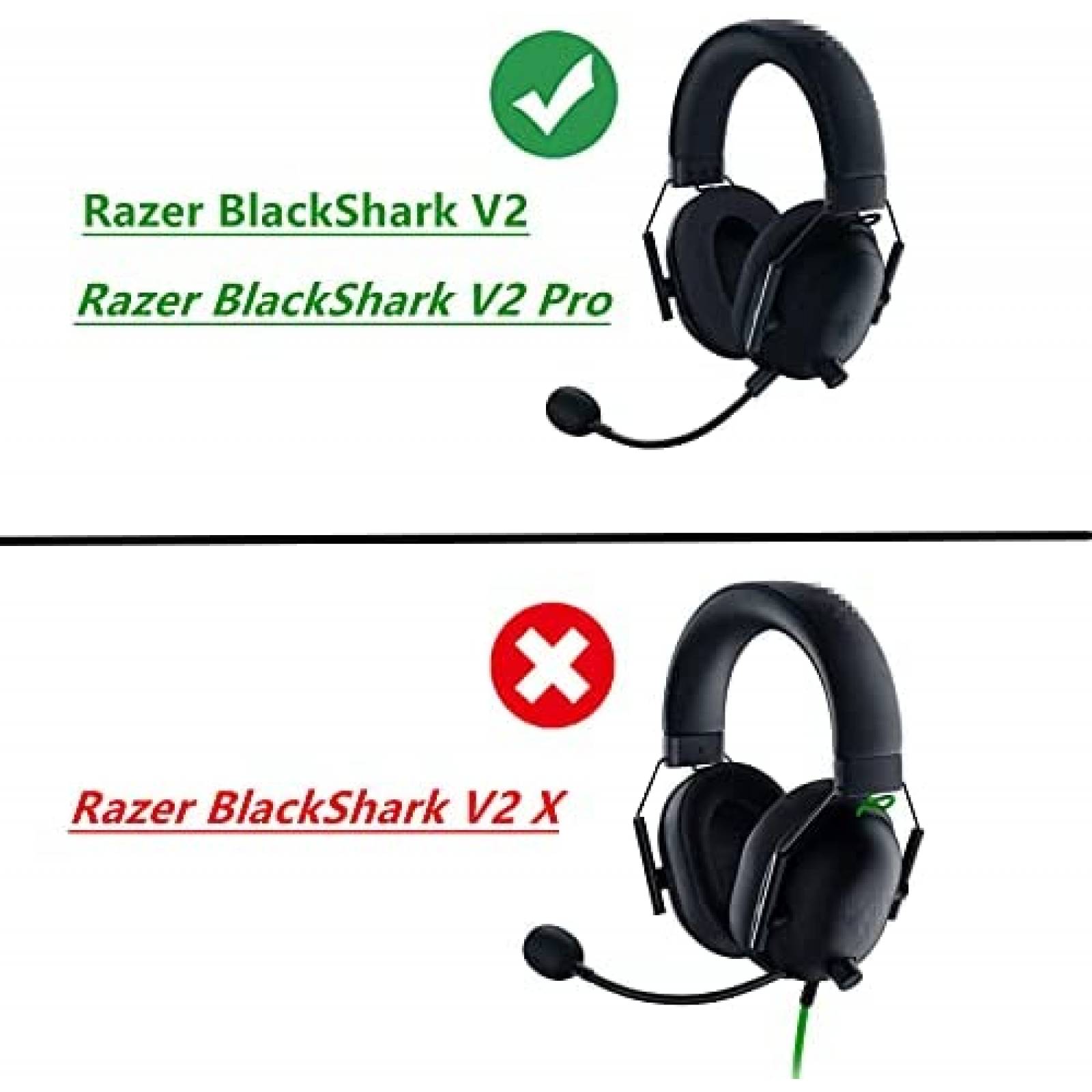 Almohadillas de Repuesto YDYBZB para Razer BlackShark V2 Pro