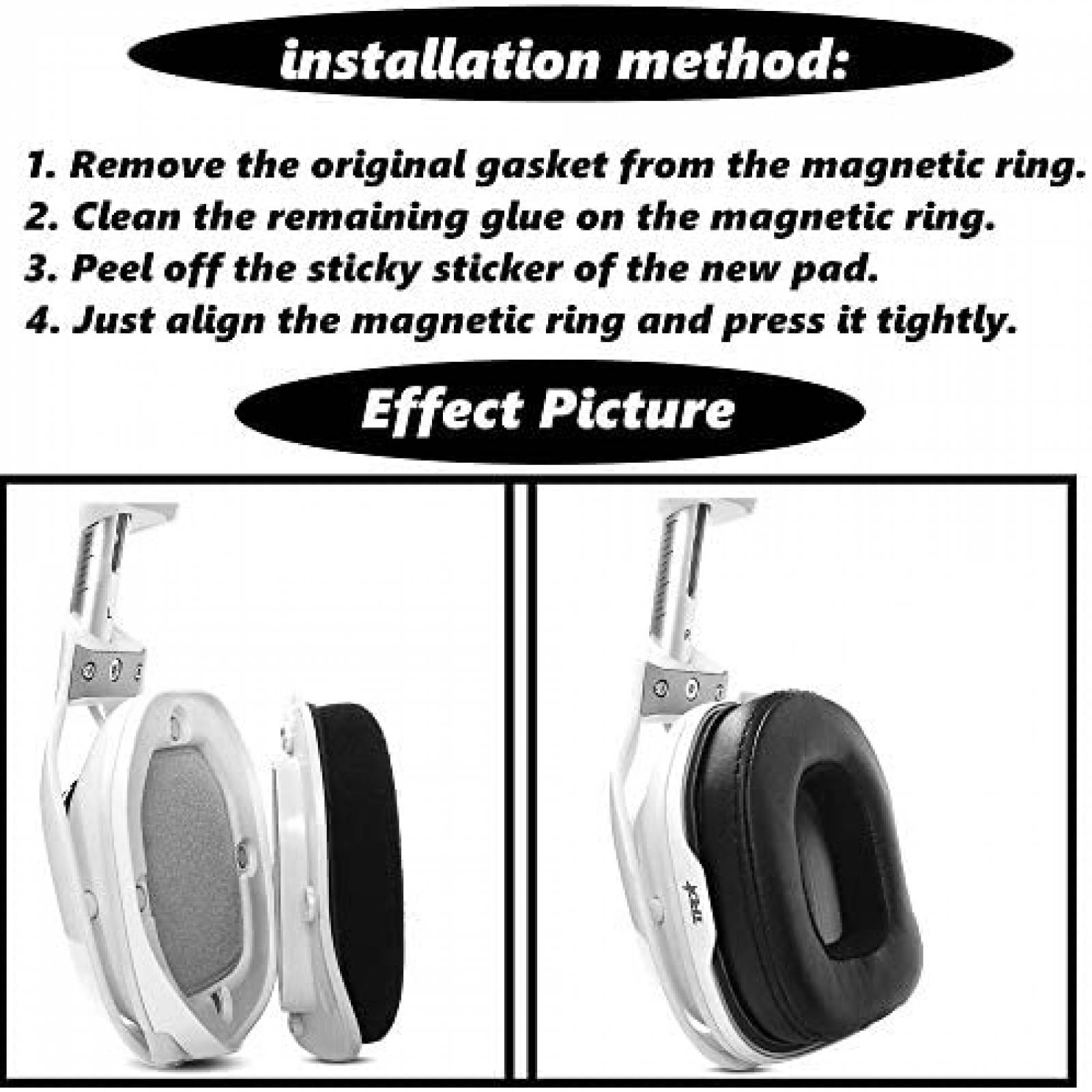 Almohadillas de Oido y Mic. YunYiYi para Astro A40 TR -Negro