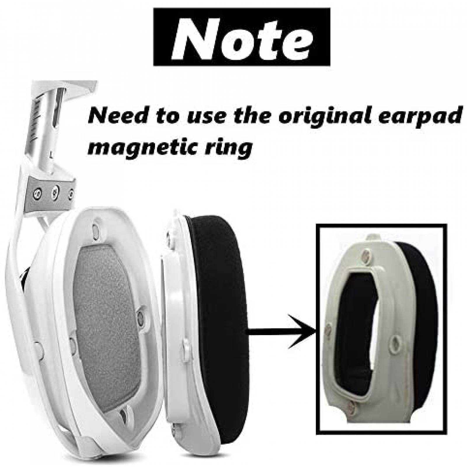 Almohadillas de Oido y Mic. YunYiYi para Astro A40 TR -Negro