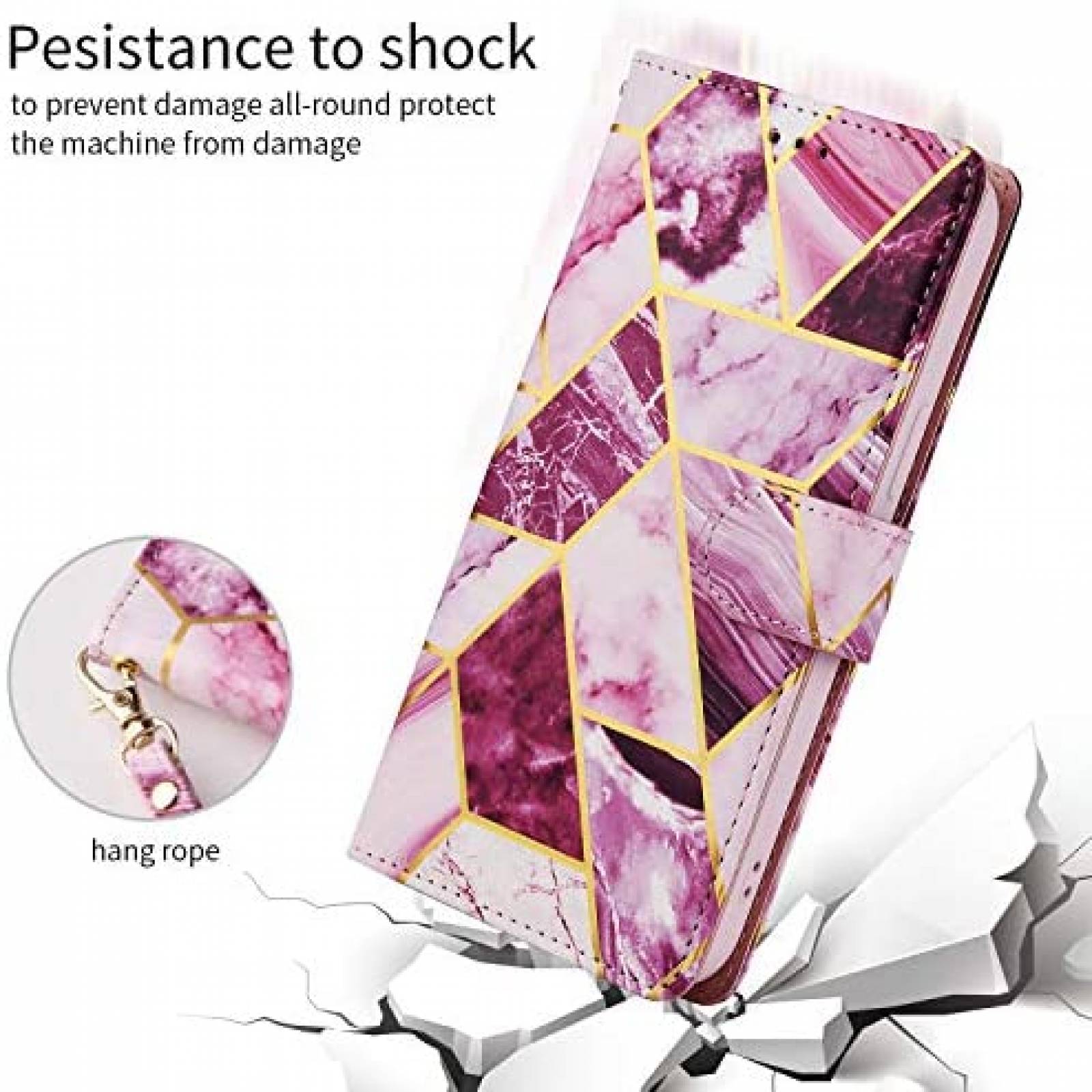 Funda con Tarjetero Asuwish para Samsung Galaxy A31 -Rosa