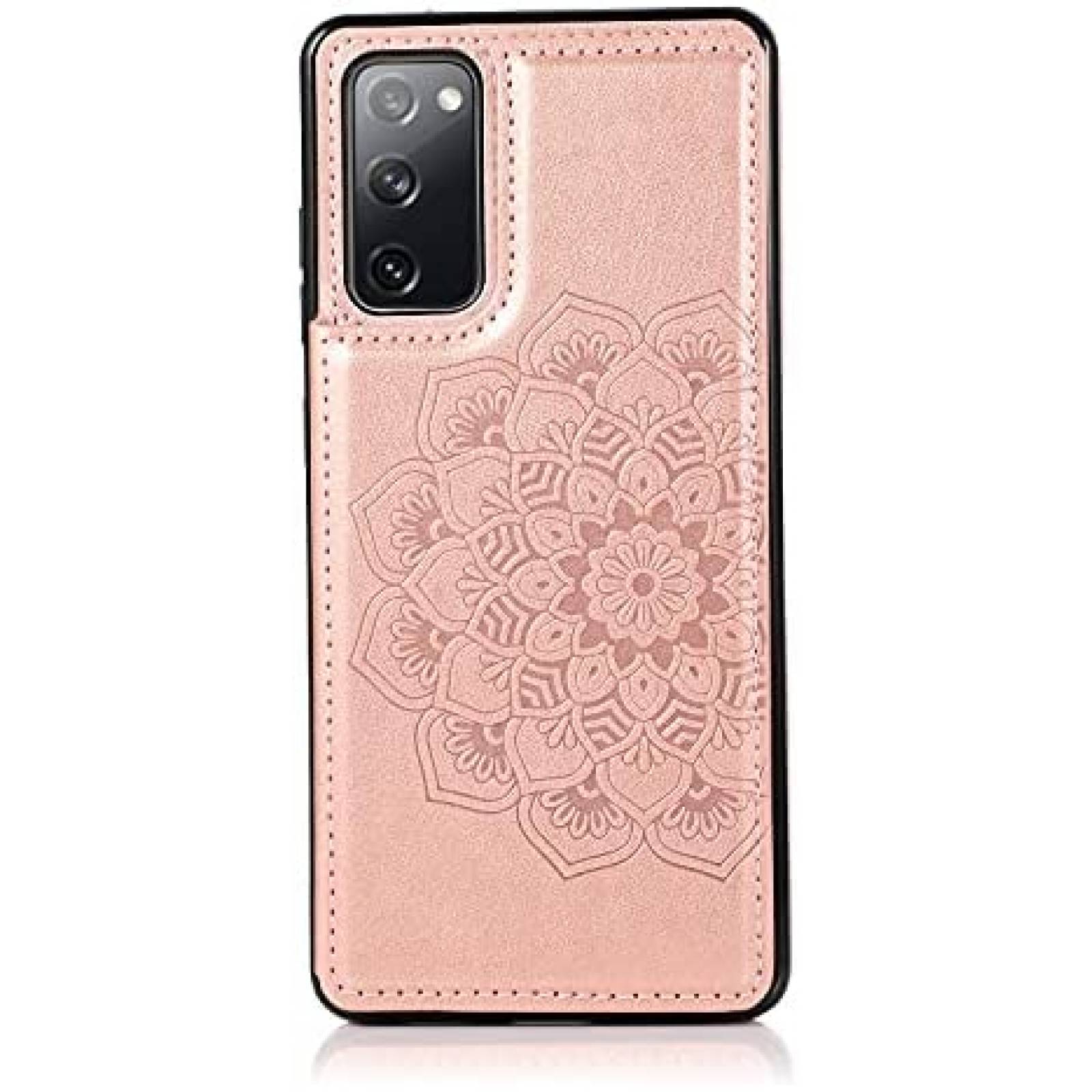 Funda con Tarjetero Asuwish para Galaxy S20 FE + Mica -Rosa