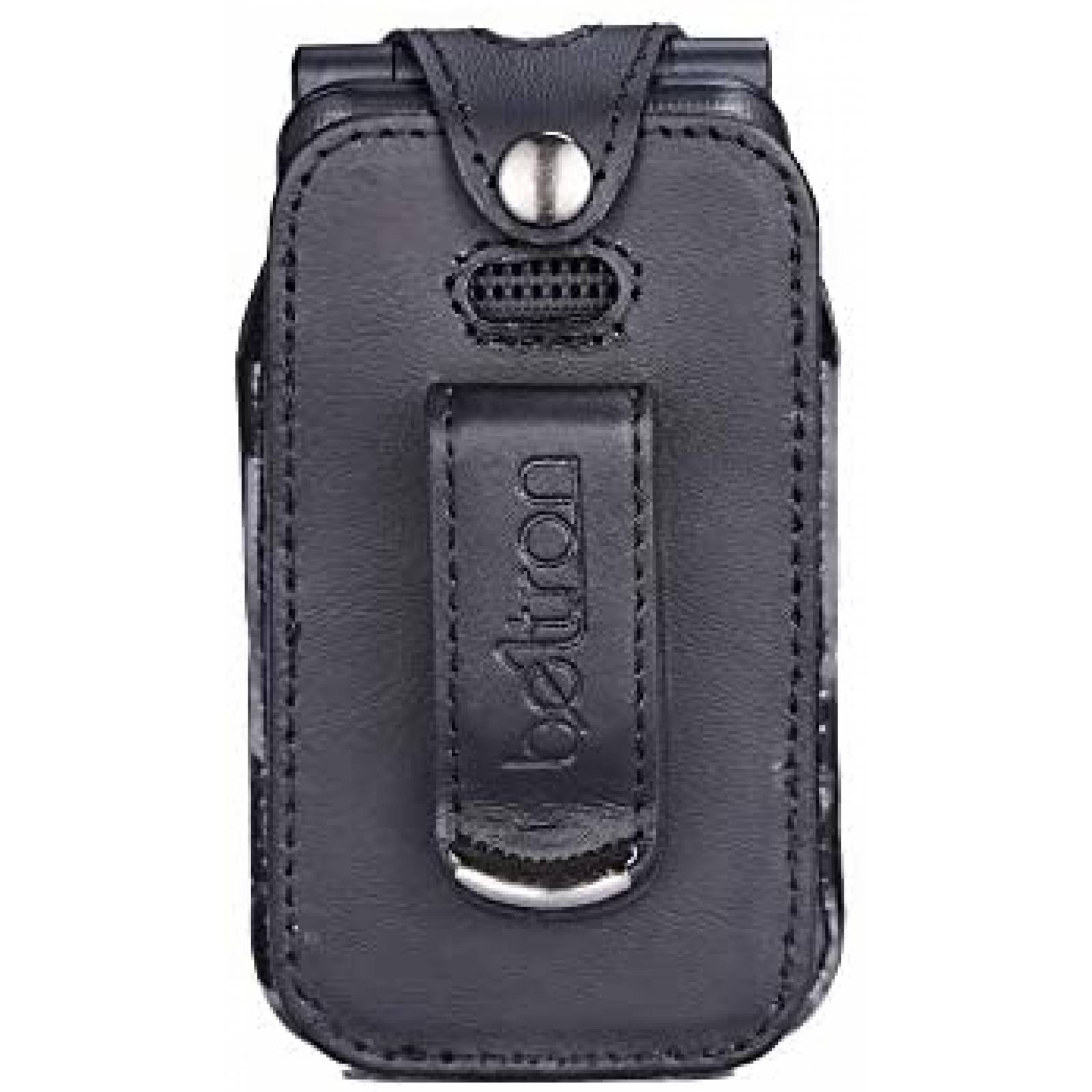 Funda Celular BELTRON Cricket Debut Flip Cuero Clip -Negro