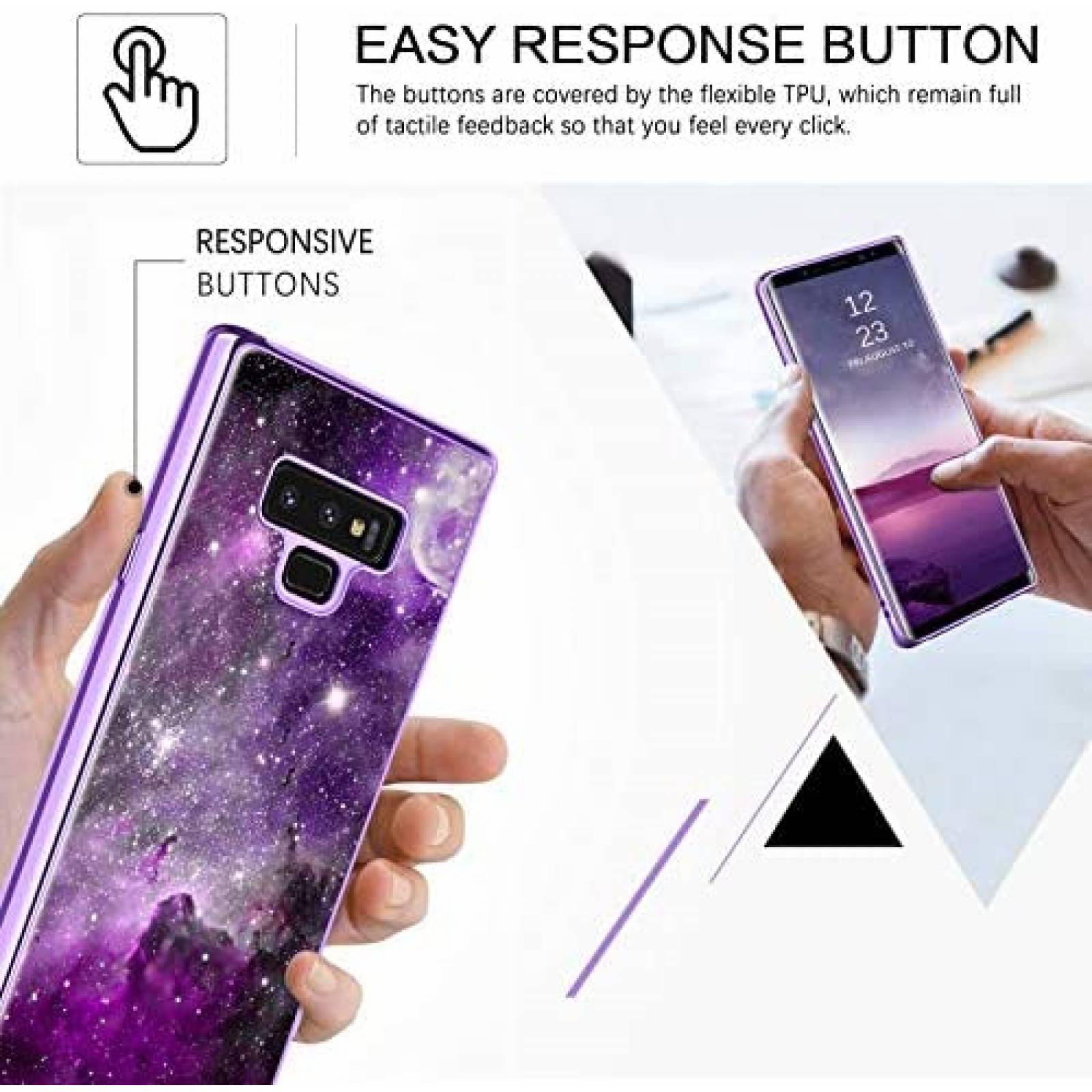 Funda Basica BENTOBEN para Samsung Galaxy Note 9 -Morado