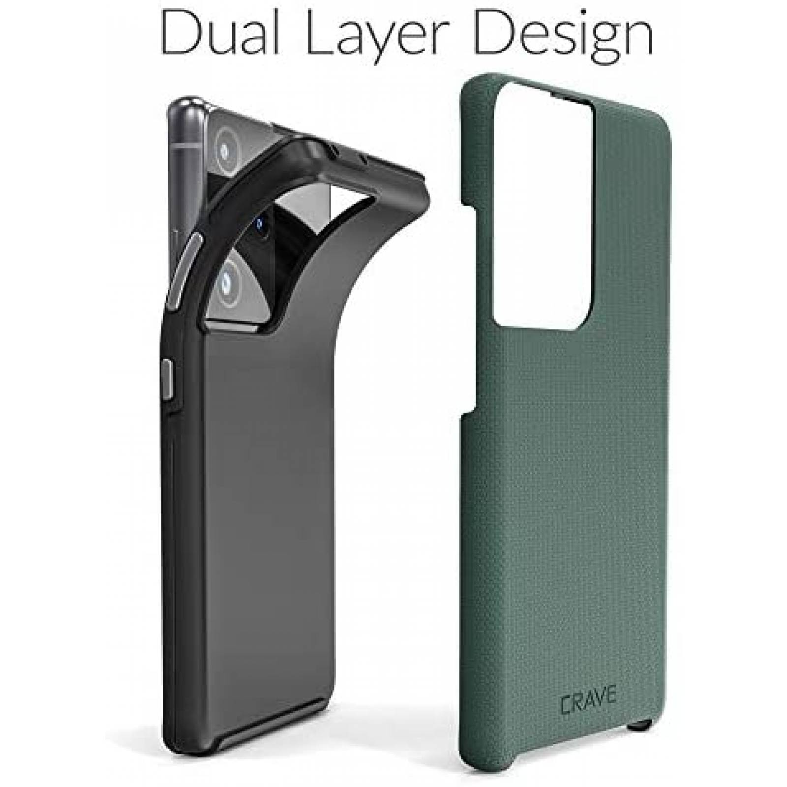 Funda para Galaxy S21 Ultra Crave Dual Guard 6.8" -Verde