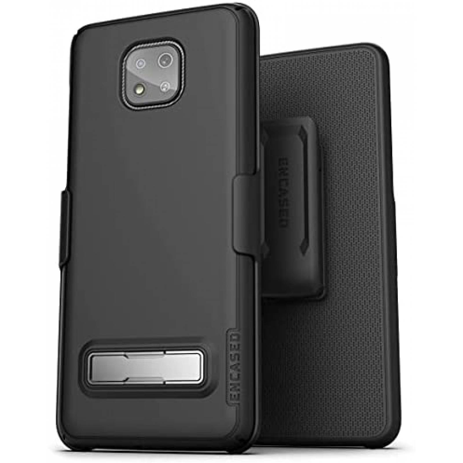 Funda Encased para Motorola G Power 2021 con clip -Negro