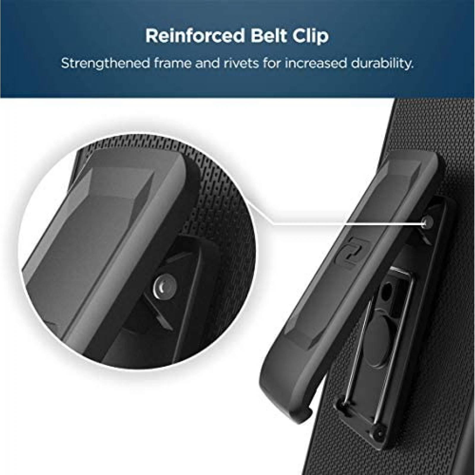 Funda Encased para Motorola G Power 2021 con clip -Negro