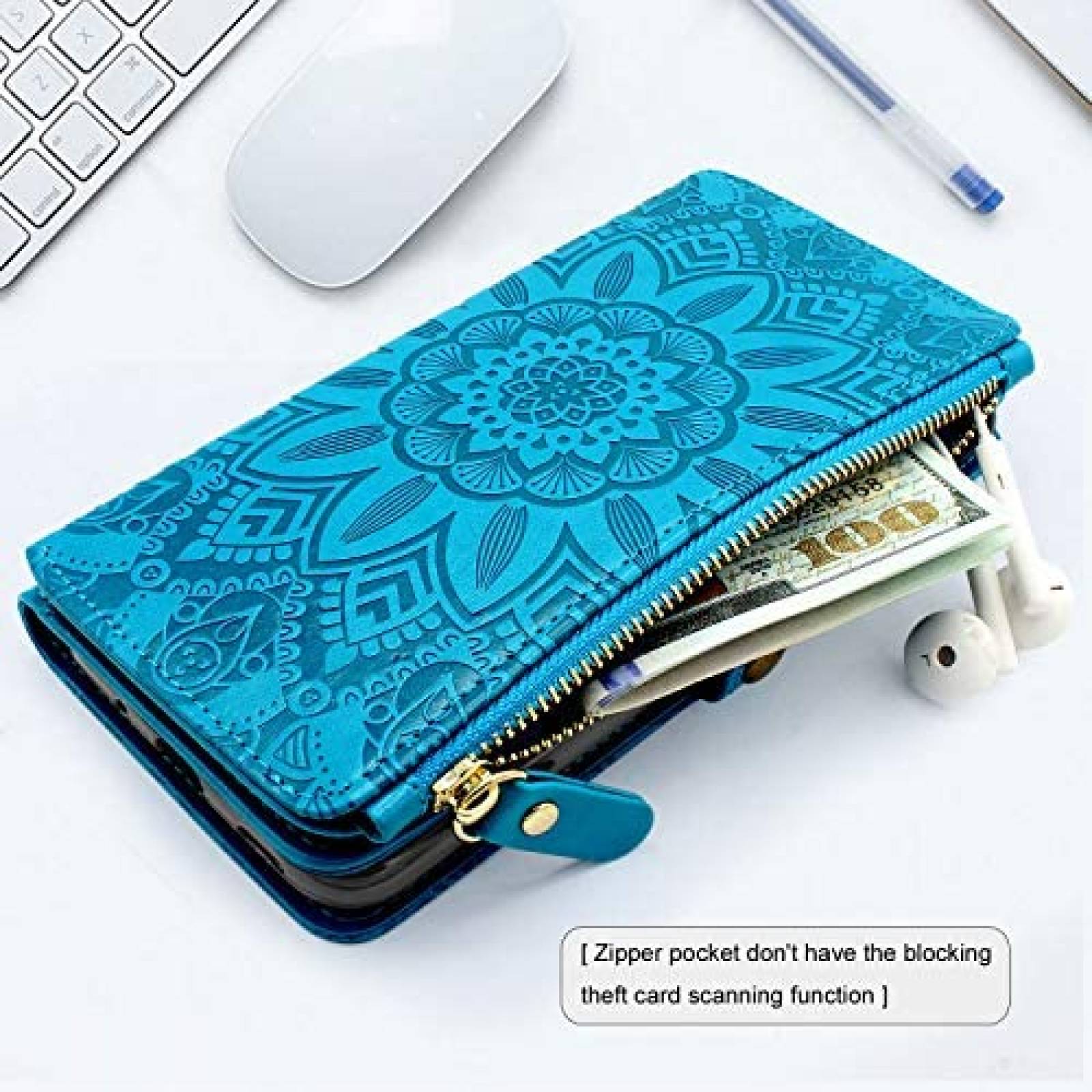 Funda Harryshell Tipo Cartera Compatible Con Galaxy S10-Azul